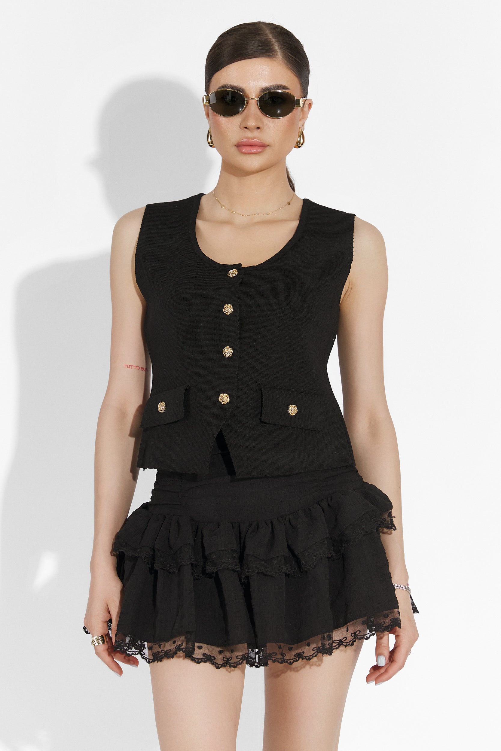 Дамска черна ежедневна пола Alarcon Bogas