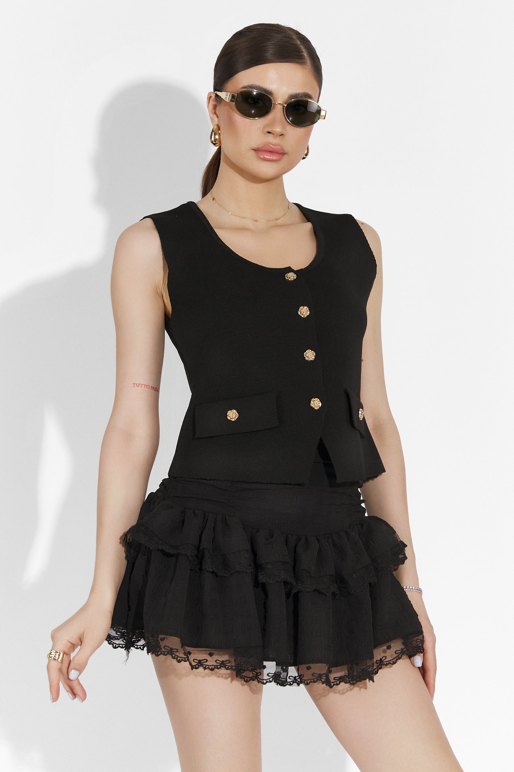 Дамска черна ежедневна пола Alarcon Bogas