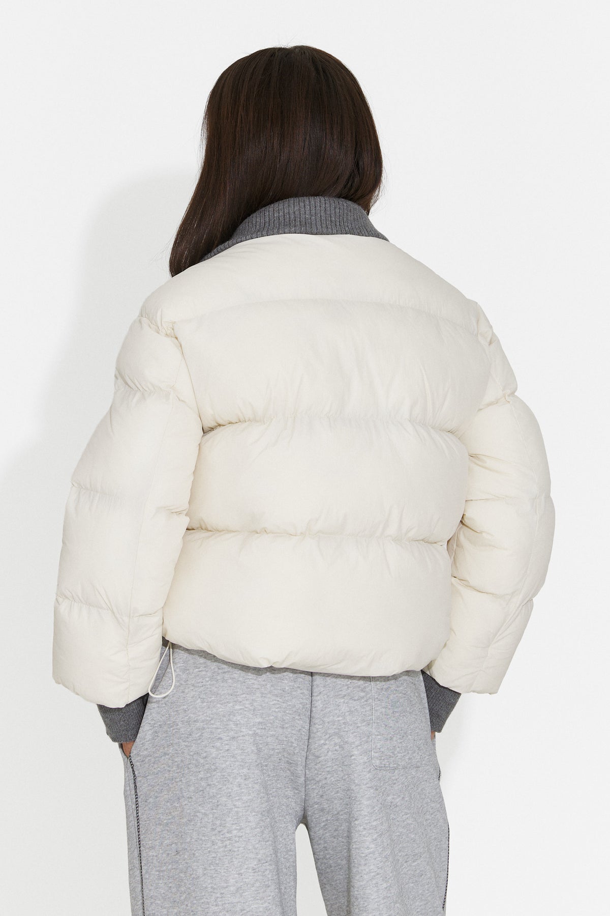 Geaca casual bej Dynualia Bogas