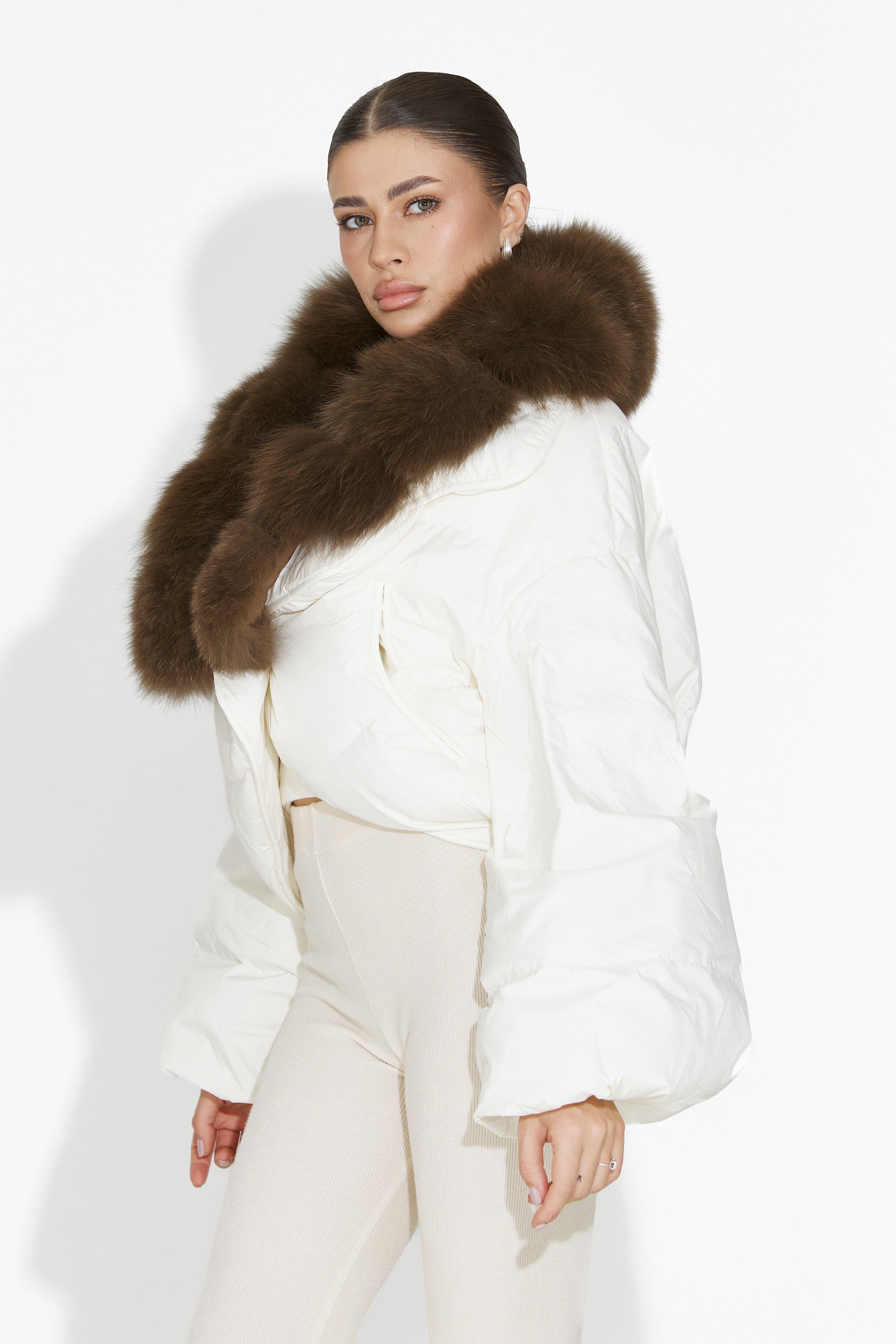 Дамско бежово яке Selvoria Bogas