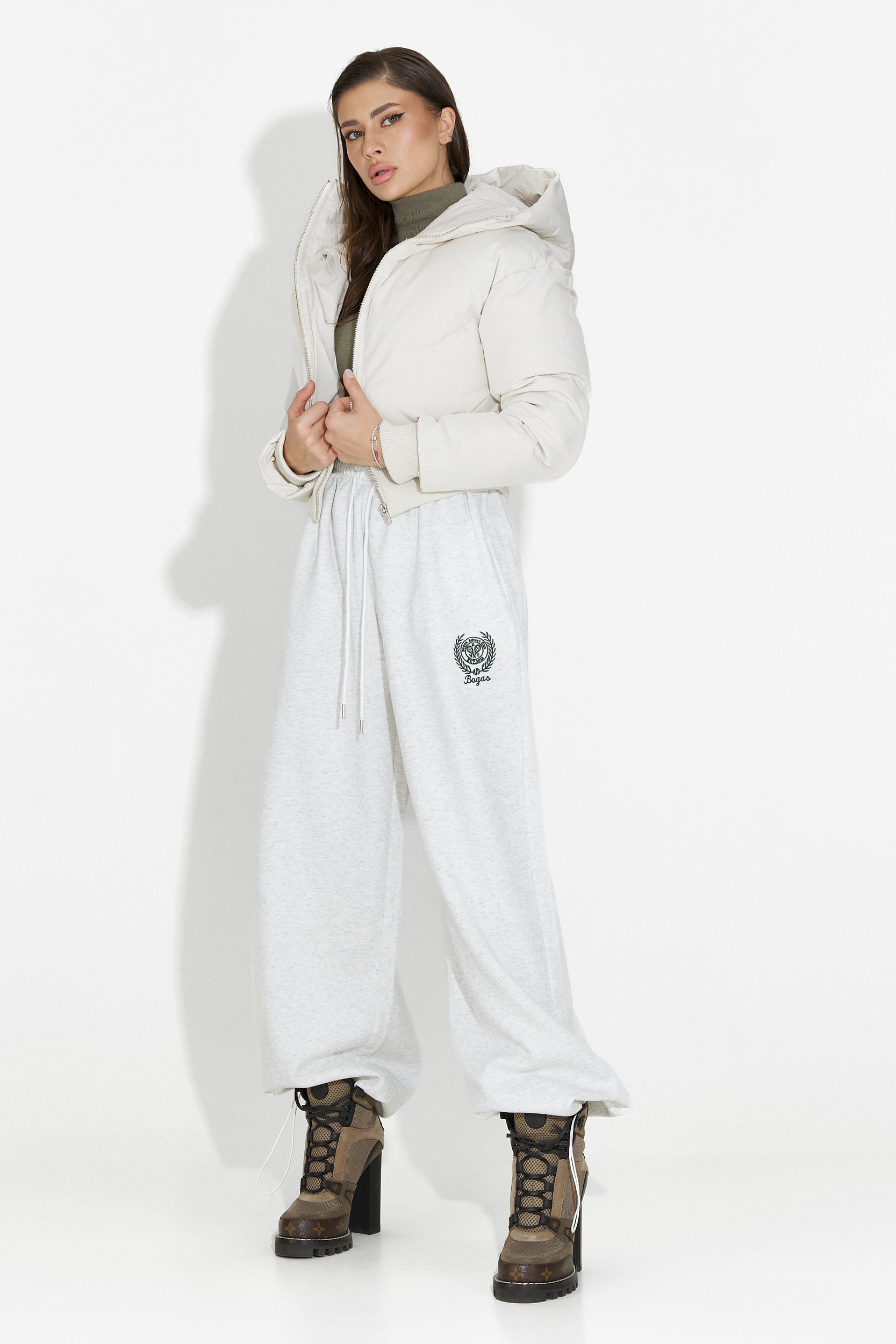 Дамско кежуал бежово яке Lumaya Bogas