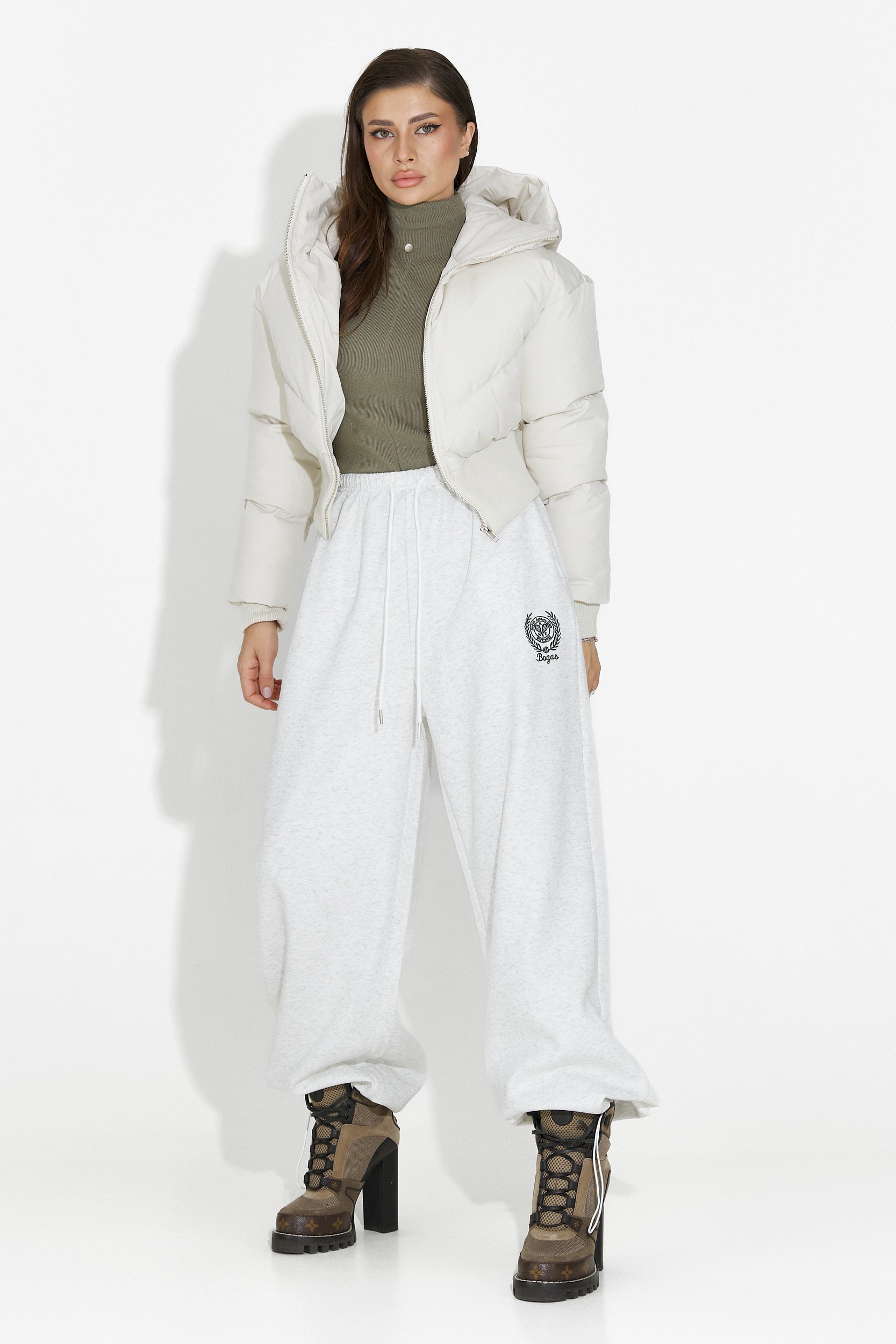 Дамско кежуал бежово яке Lumaya Bogas