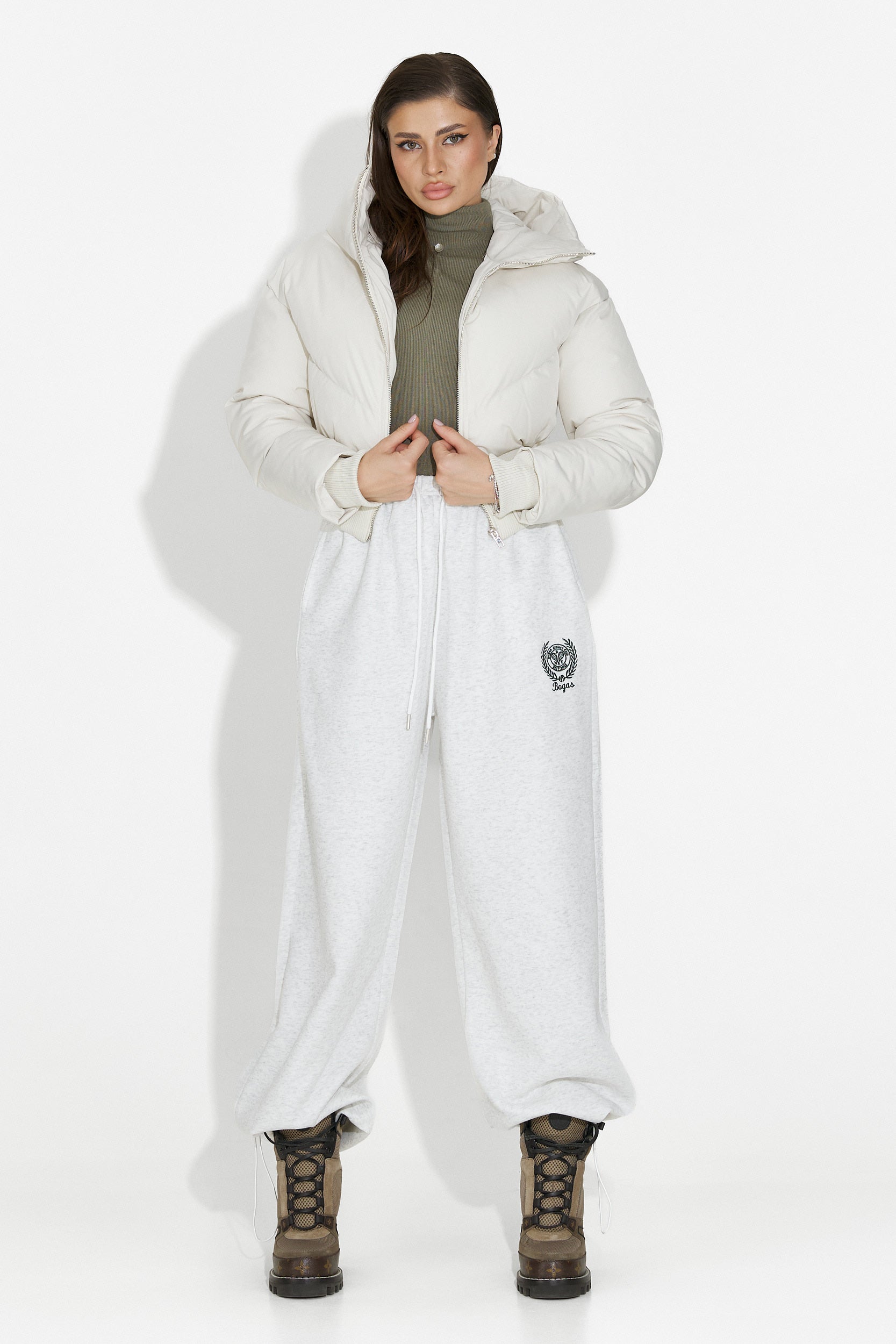 Дамско кежуал бежово яке Lumaya Bogas