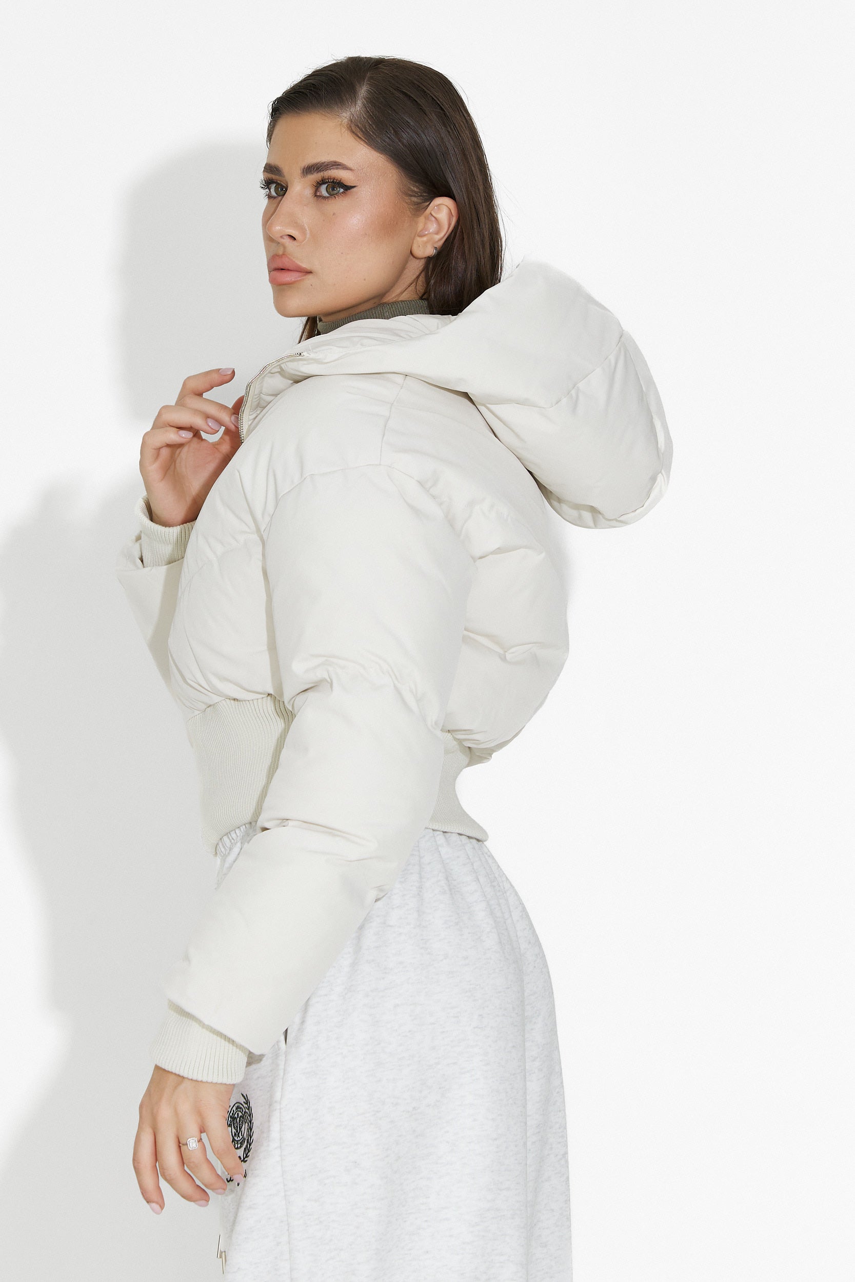 Дамско кежуал бежово яке Lumaya Bogas