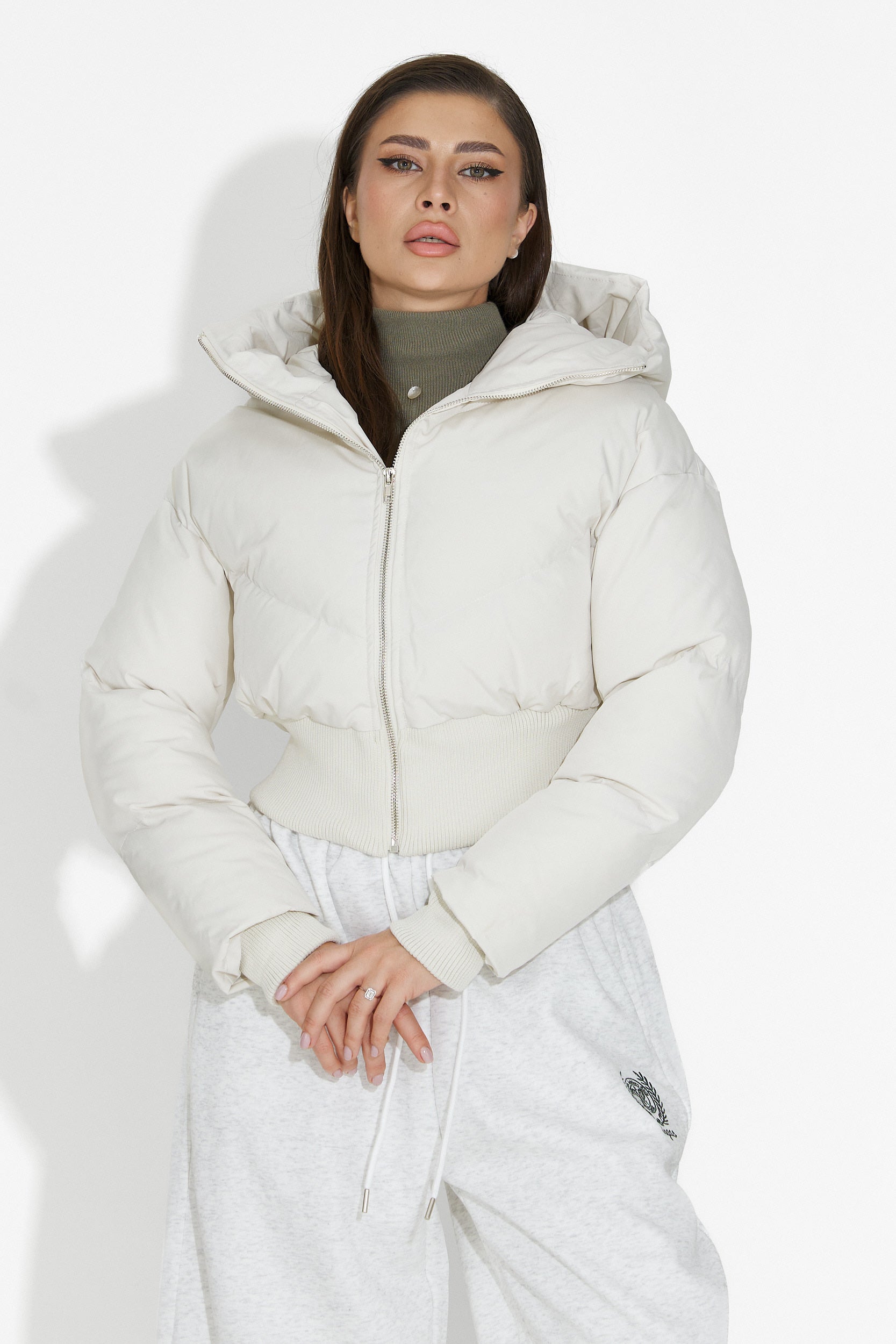 Дамско кежуал бежово яке Lumaya Bogas