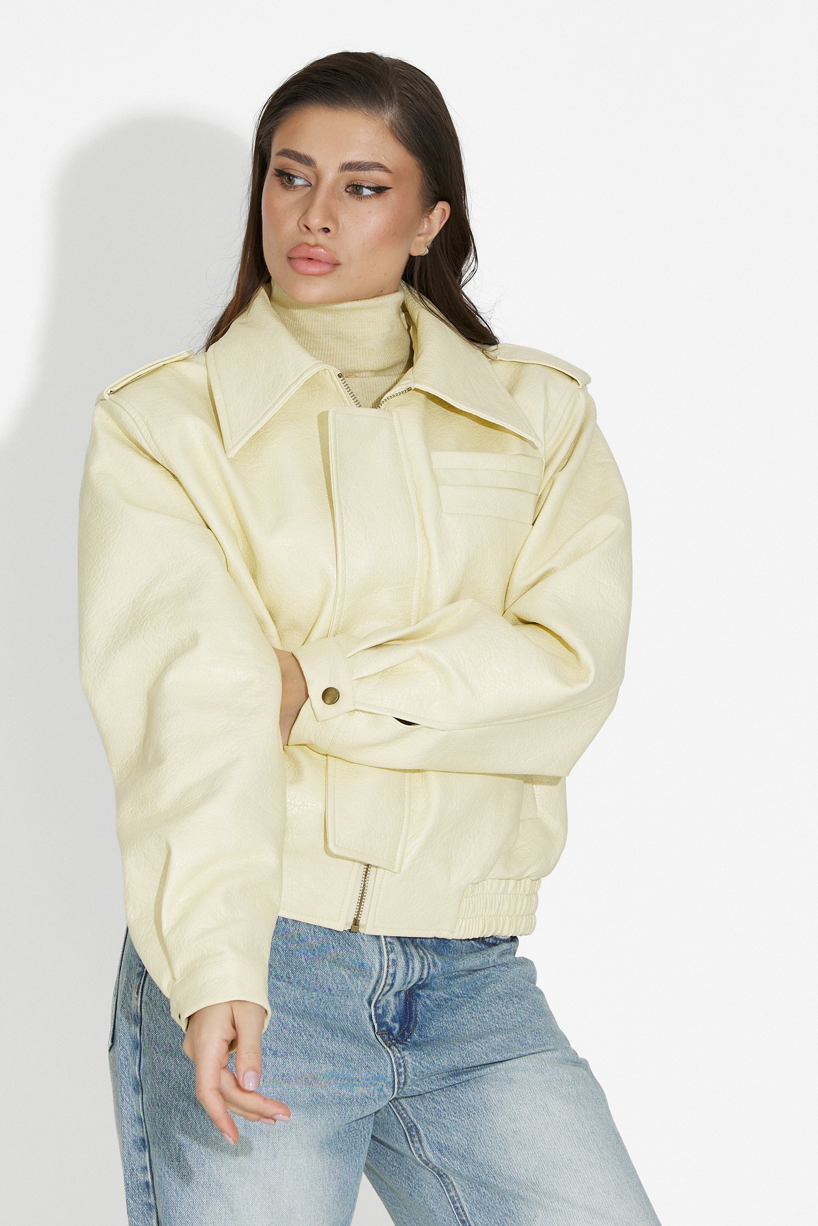 Жълта дамска кежуал яке Lionia Bogas