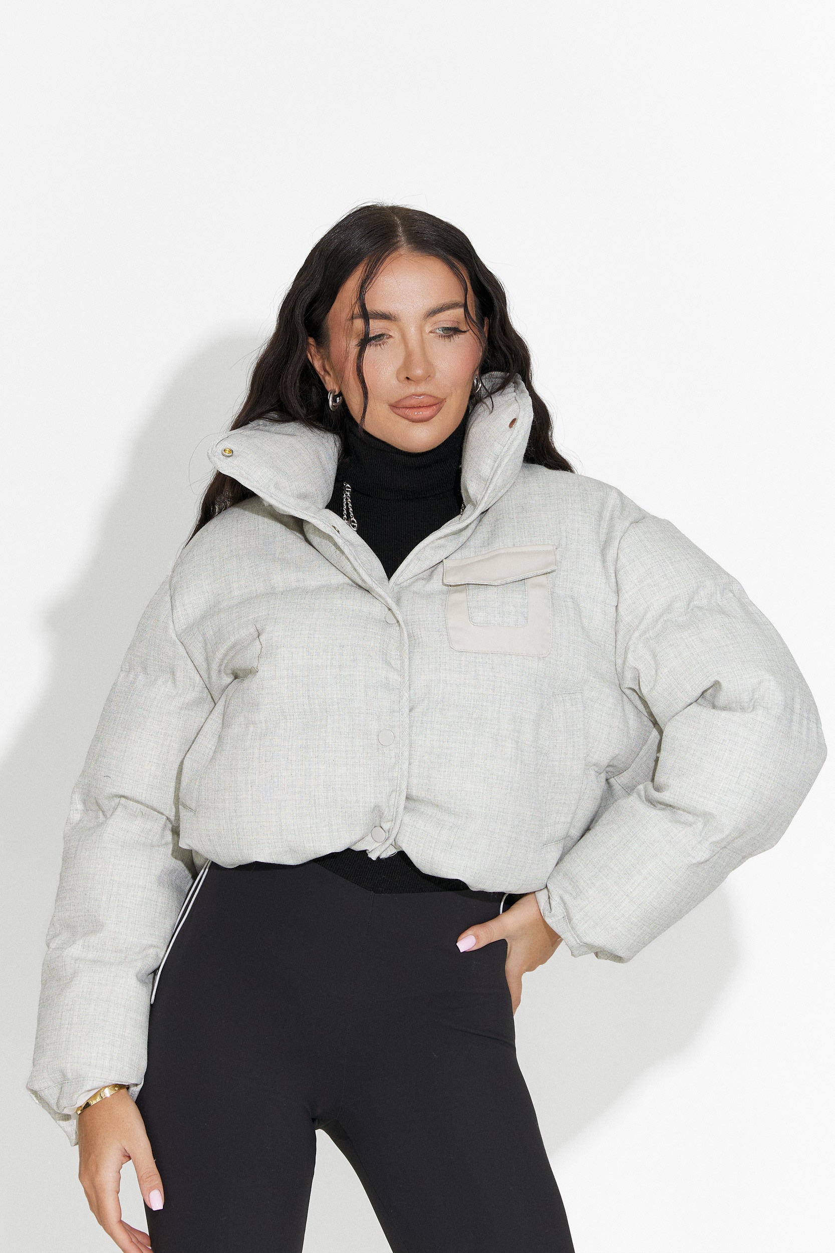 Сива ежедневна дамска яке Elvora Bogas