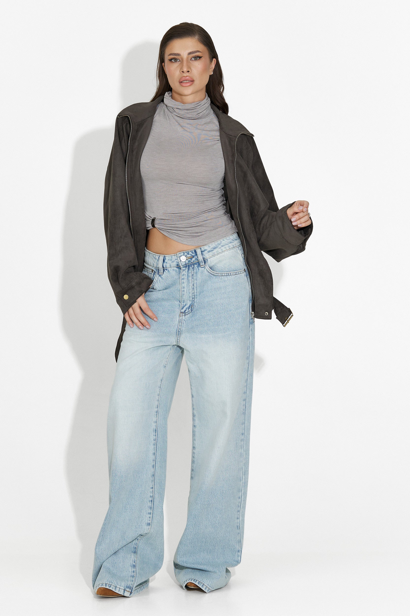 Дамско кежуал сиво яке Ismoria Bogas