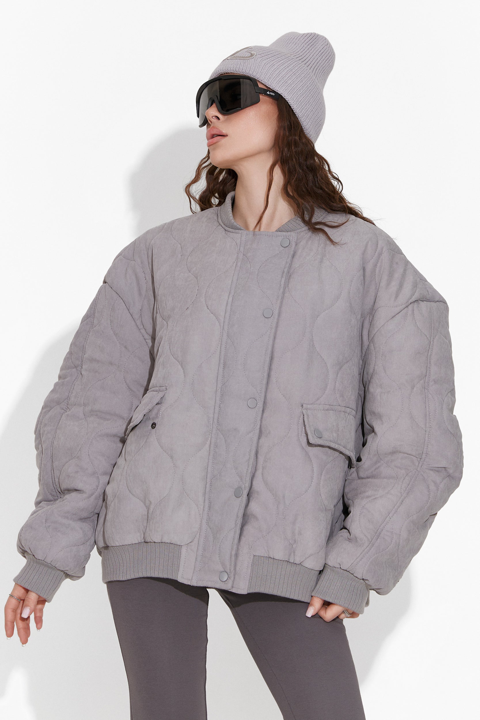 Дамско кежуал сиво яке Winfrey Bogas