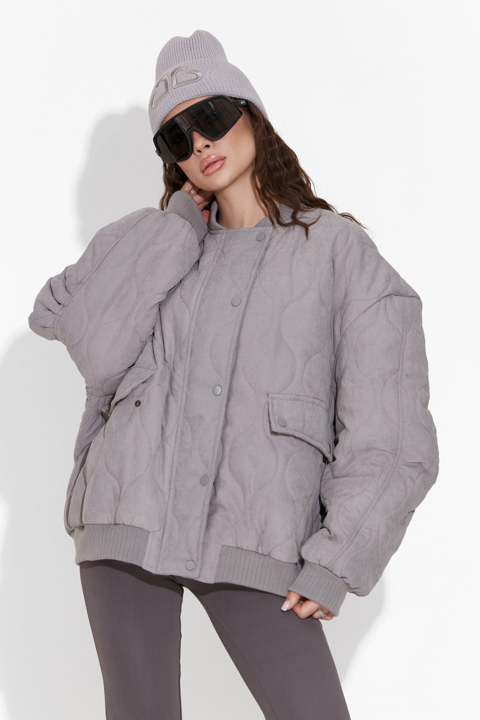 Дамско кежуал сиво яке Winfrey Bogas