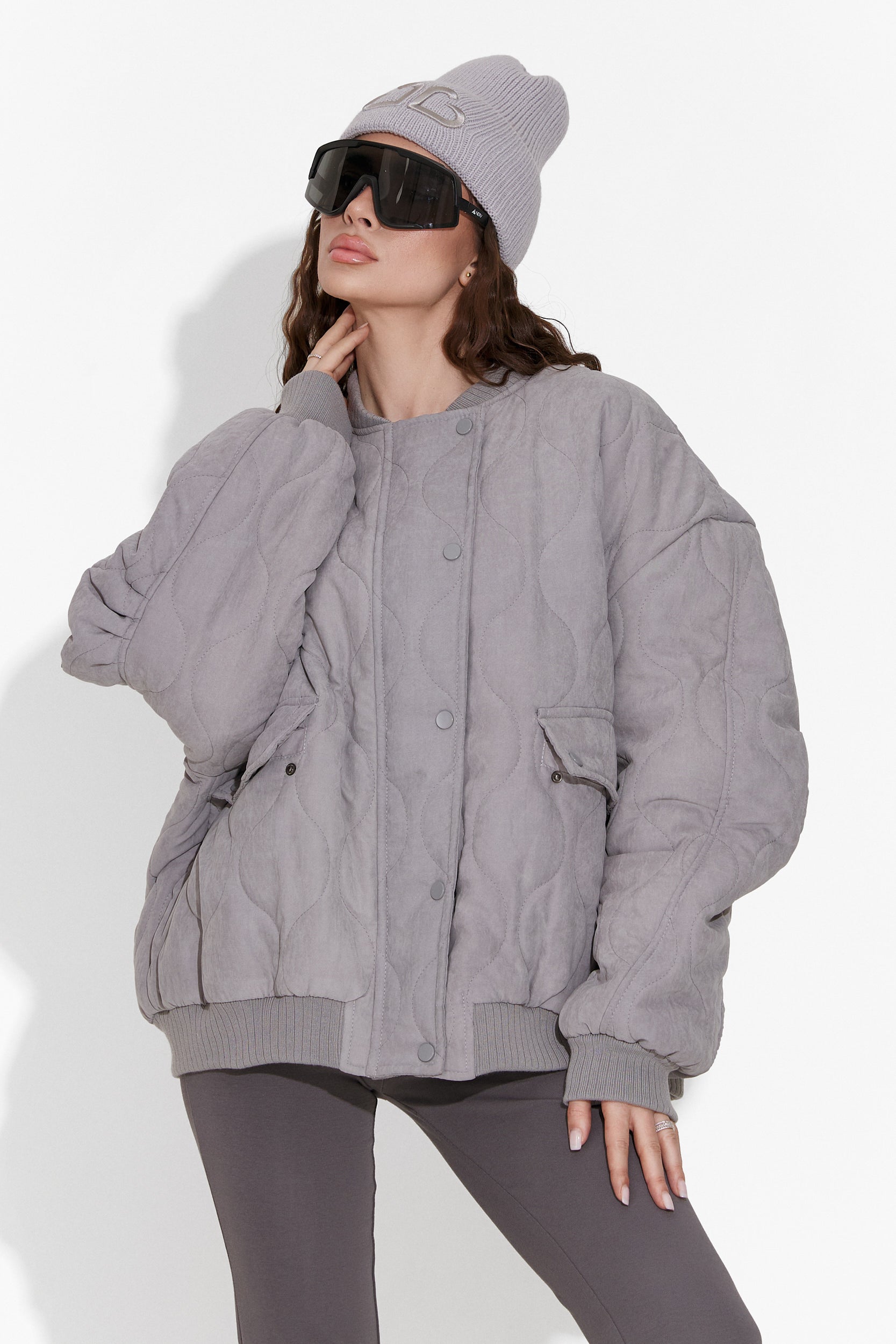 Дамско кежуал сиво яке Winfrey Bogas