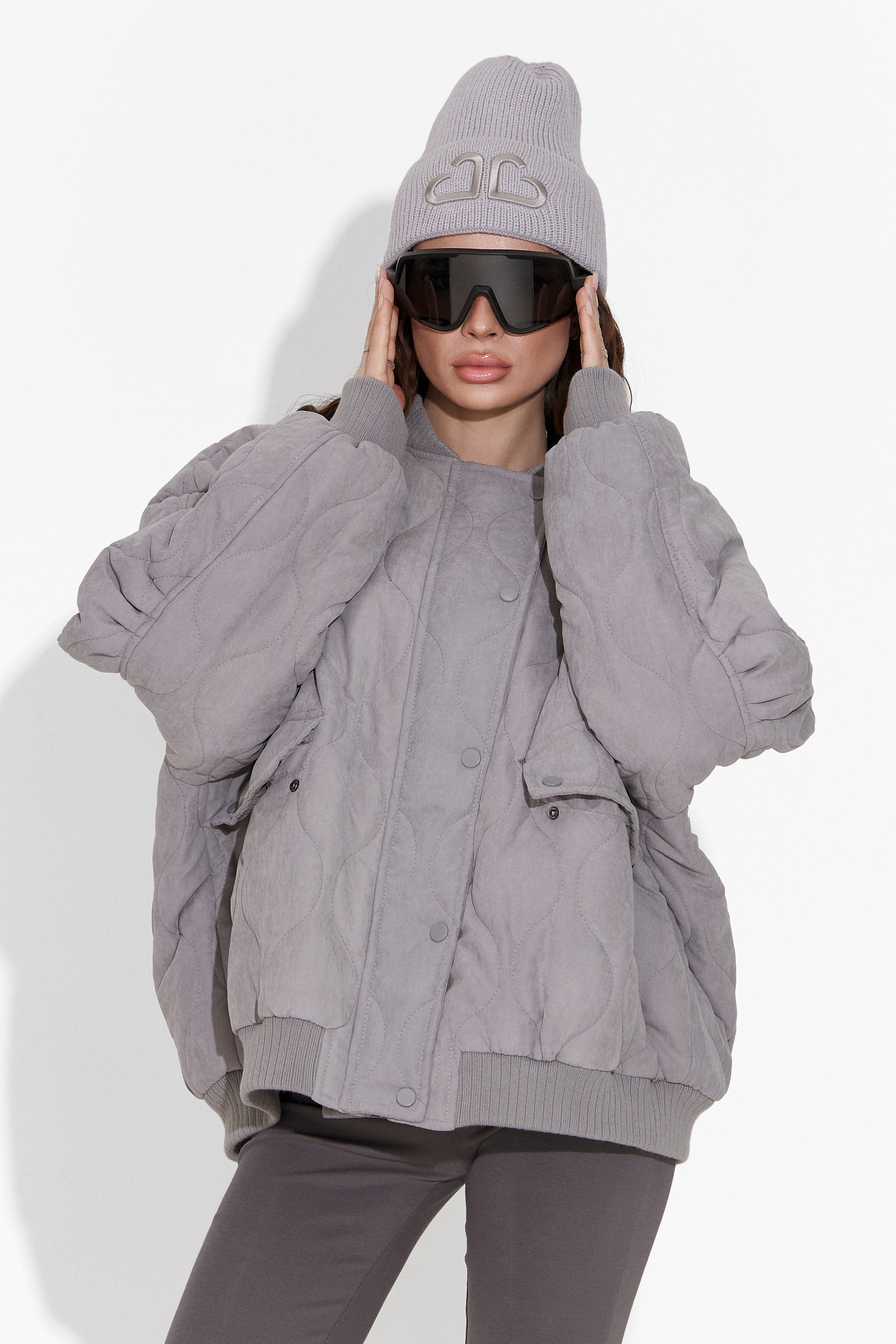 Дамско кежуал сиво яке Winfrey Bogas