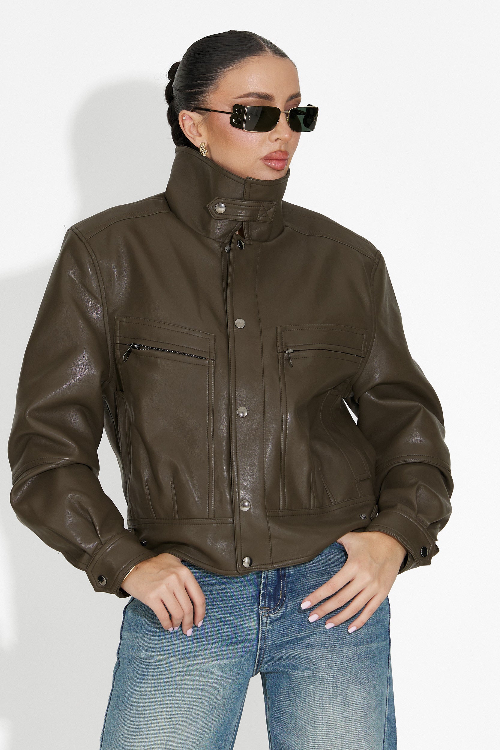 Каки дамско спортно яке Giselia Bogas