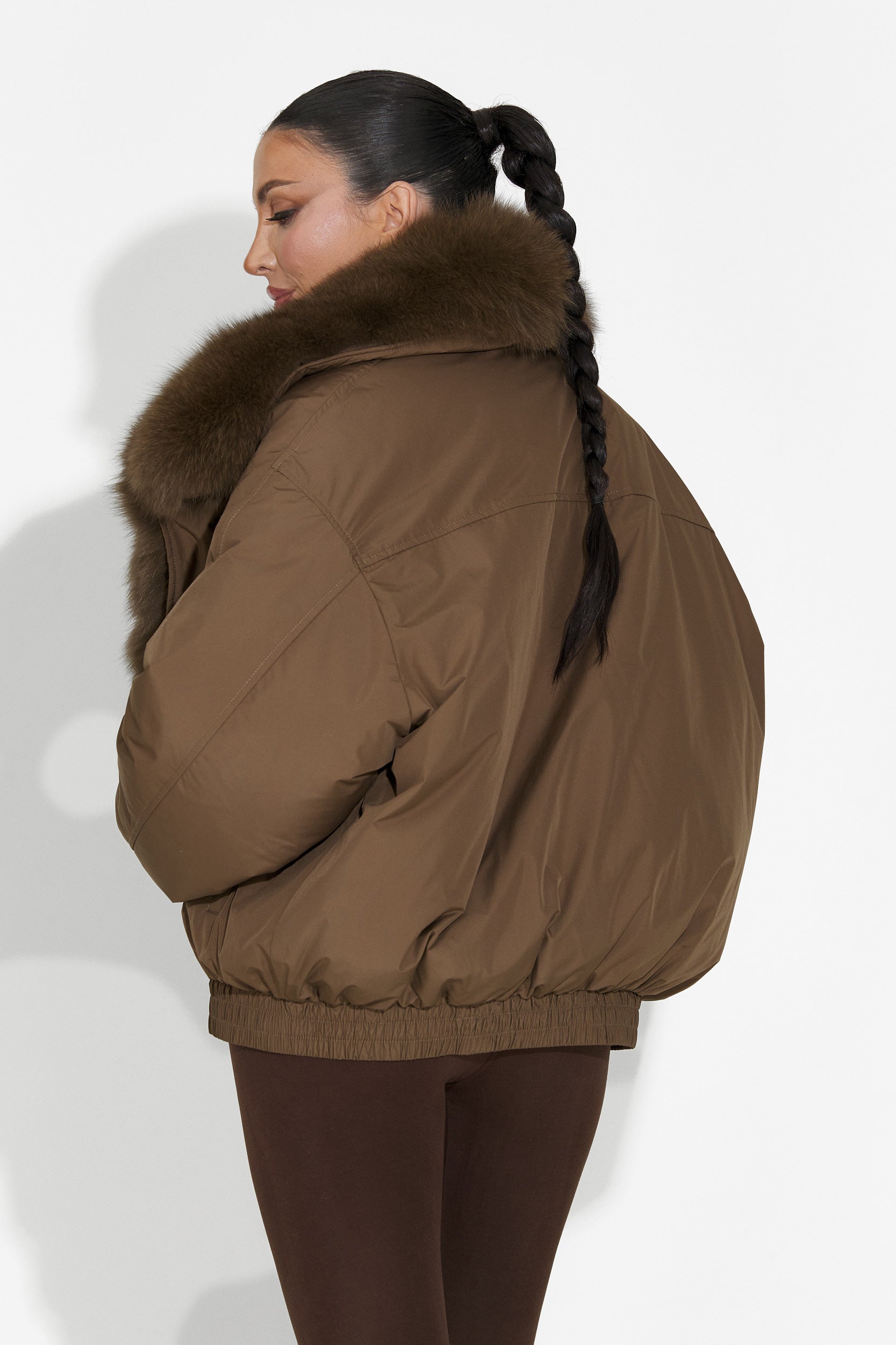 Кафяво дамско спортно яке Arvion Bogas