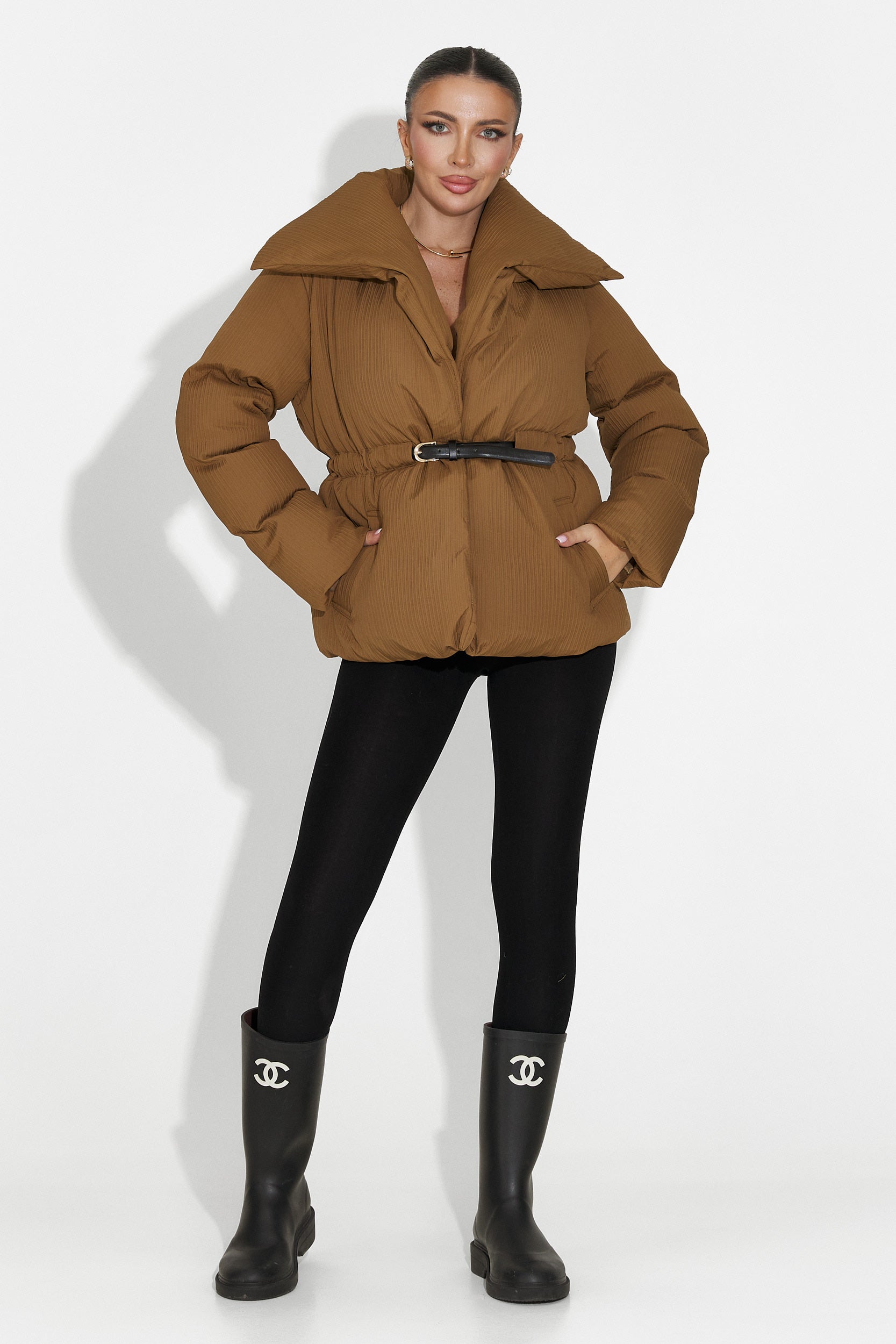 Кафяво дамско кежуал яке Eonica Bogas