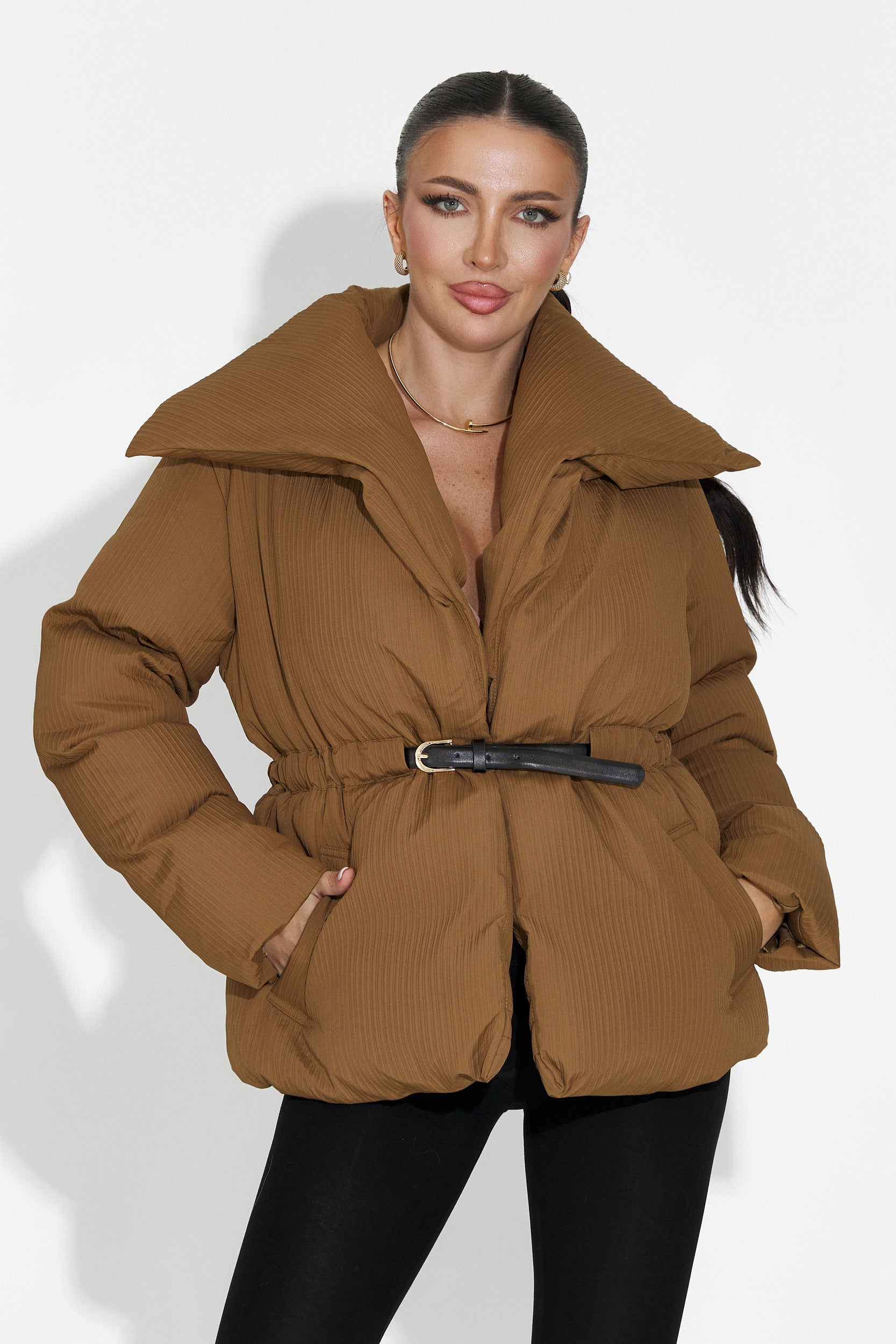 Кафяво дамско кежуал яке Eonica Bogas