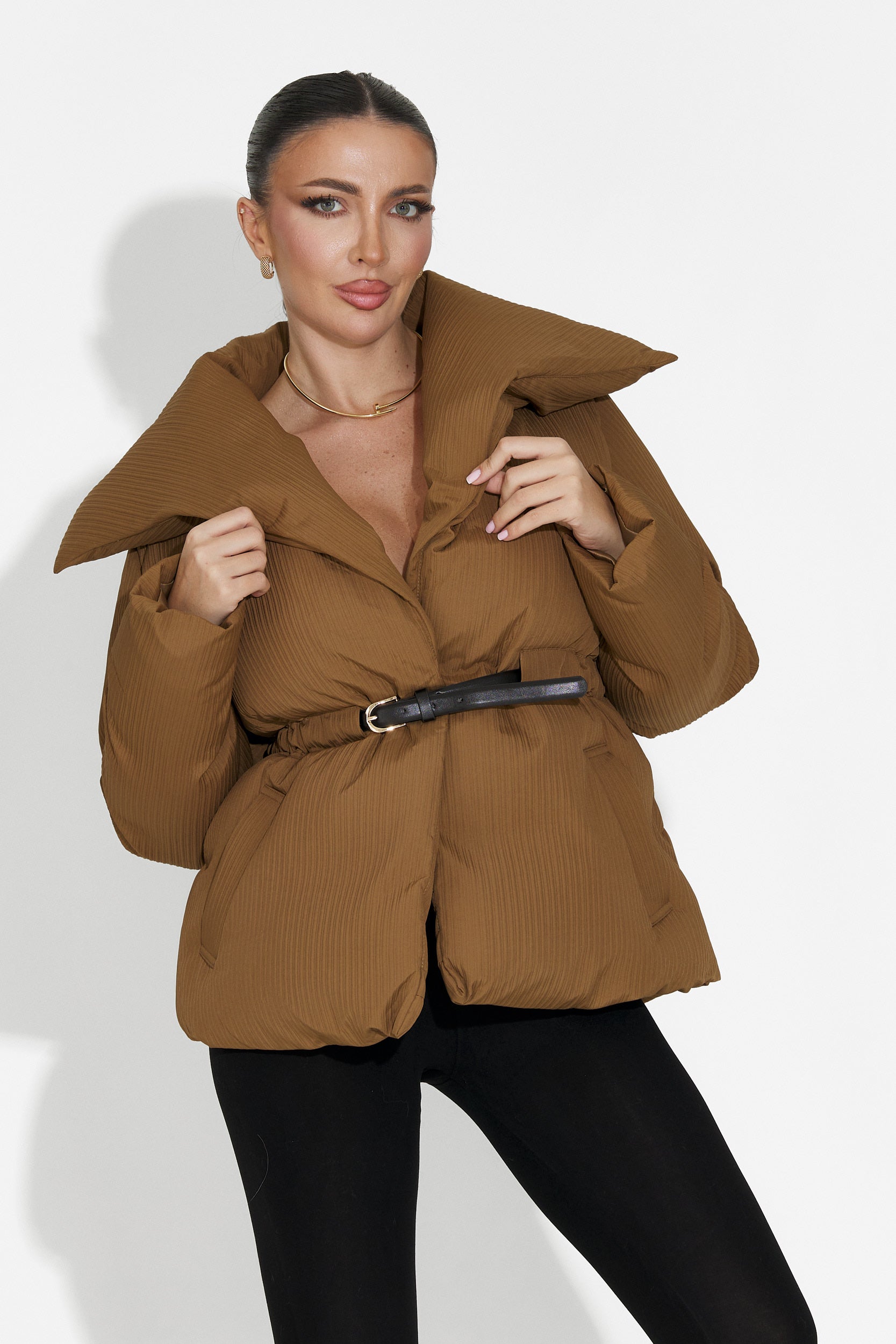 Кафяво дамско кежуал яке Eonica Bogas