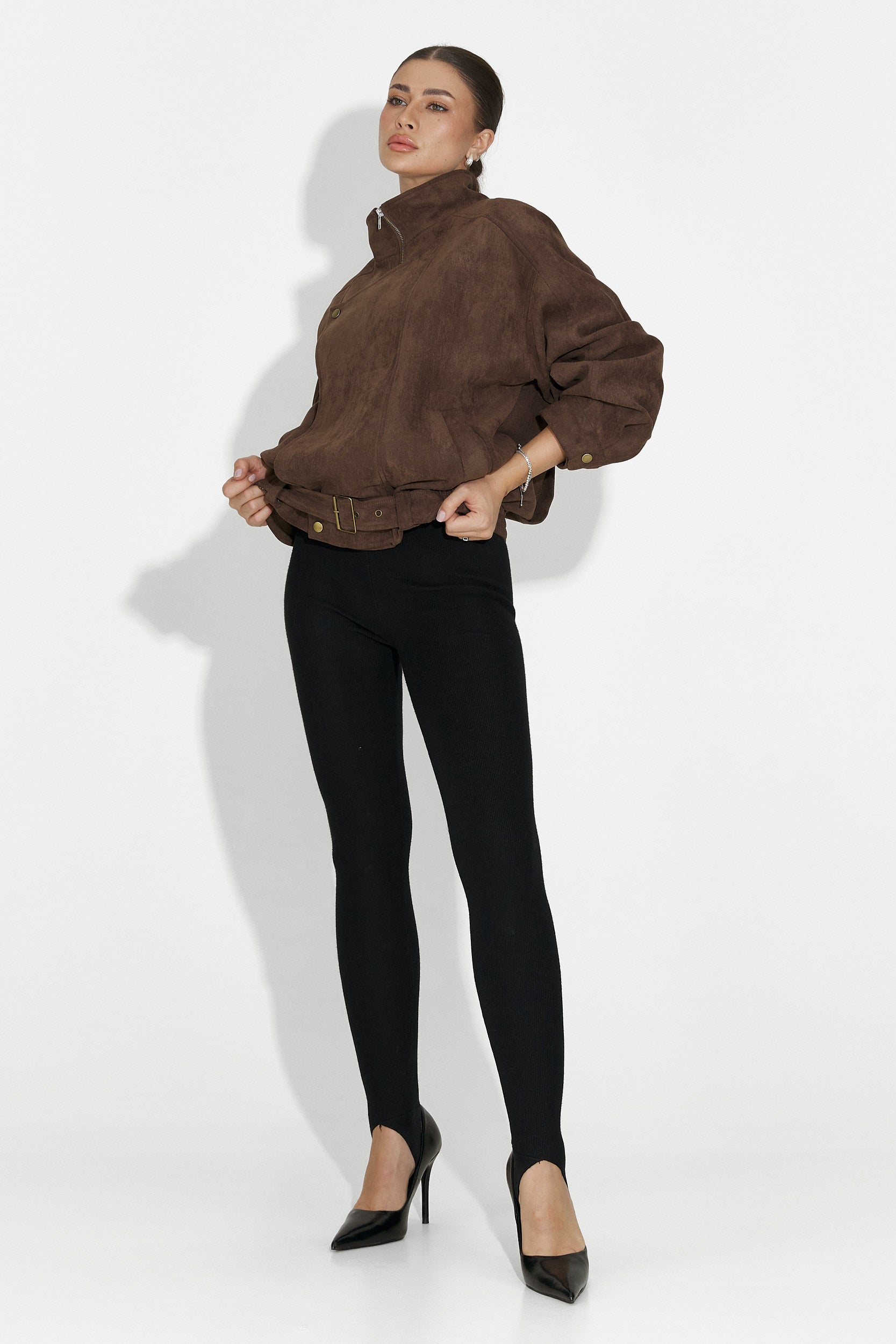 Кафяво дамско кежуал яке Ismoria Bogas