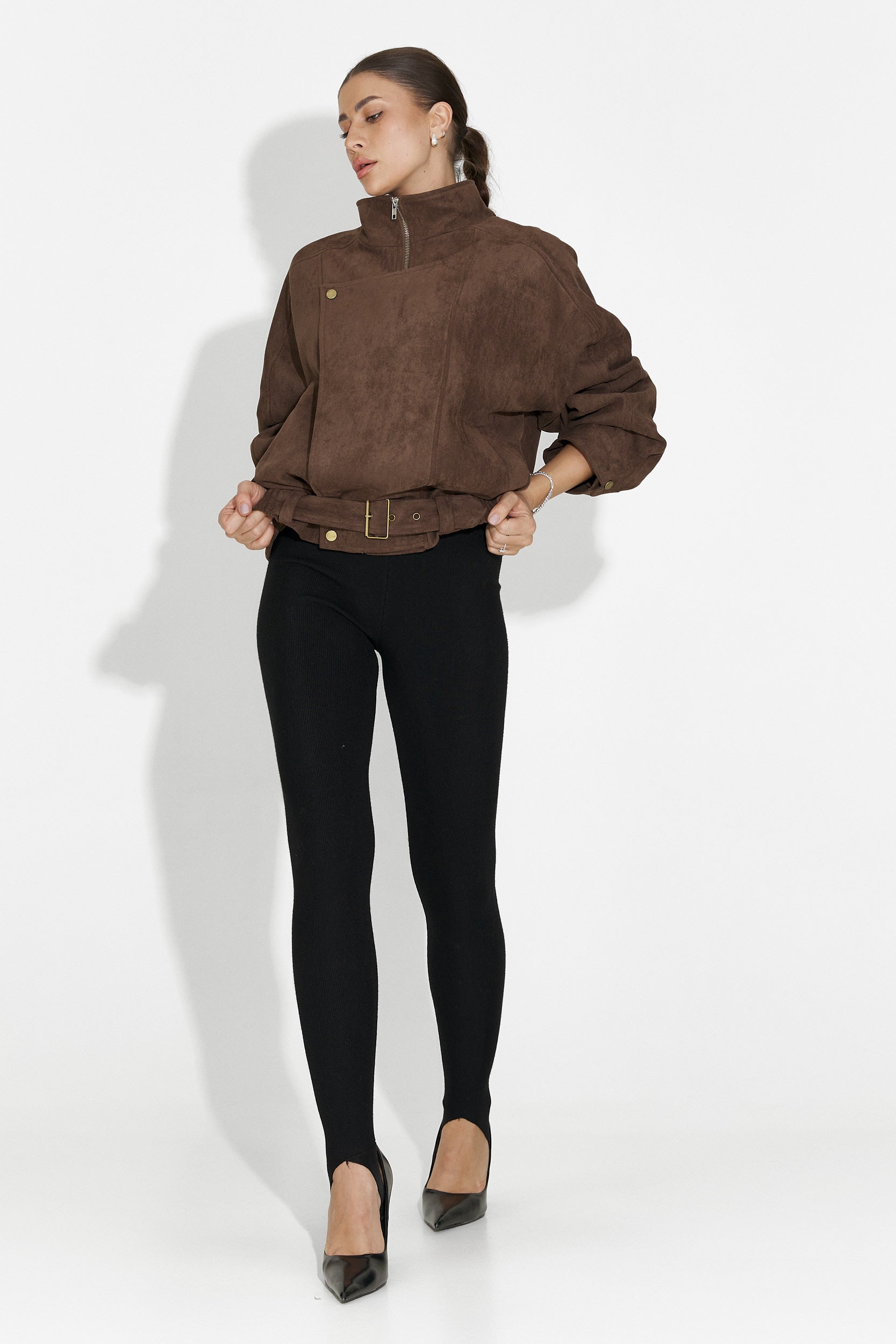 Кафяво дамско кежуал яке Ismoria Bogas