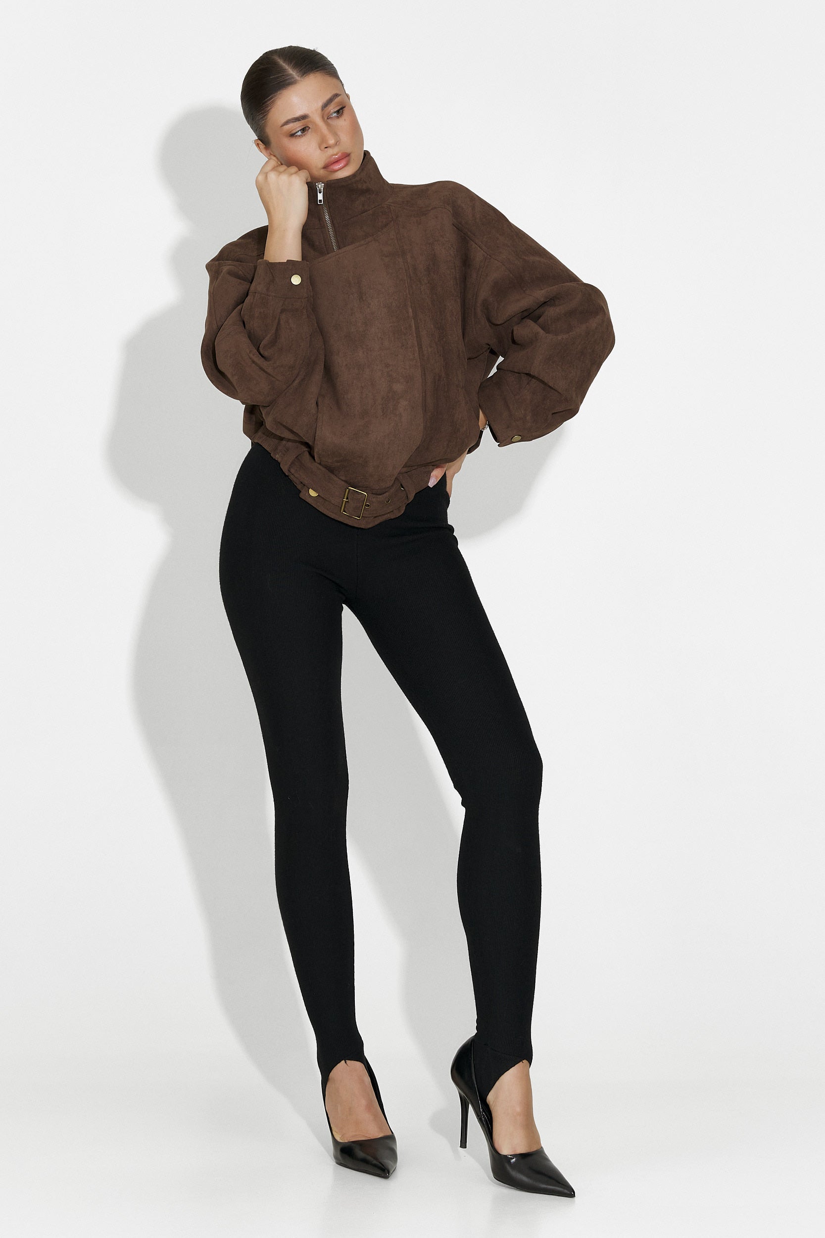 Кафяво дамско кежуал яке Ismoria Bogas