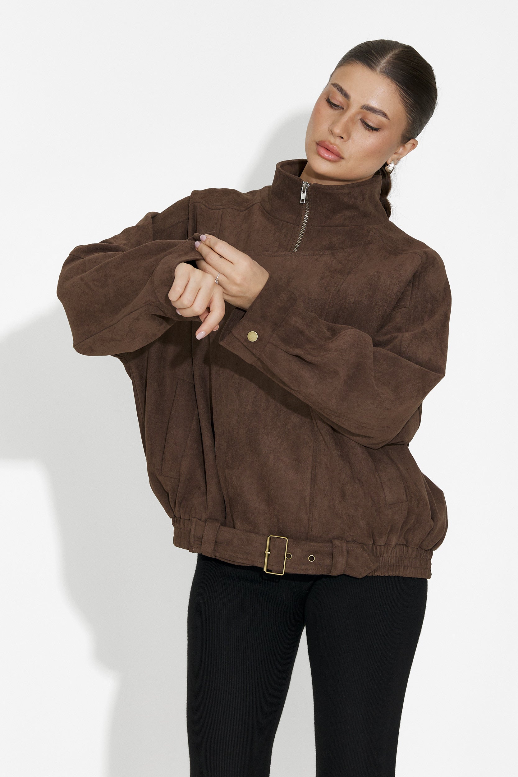 Кафяво дамско кежуал яке Ismoria Bogas