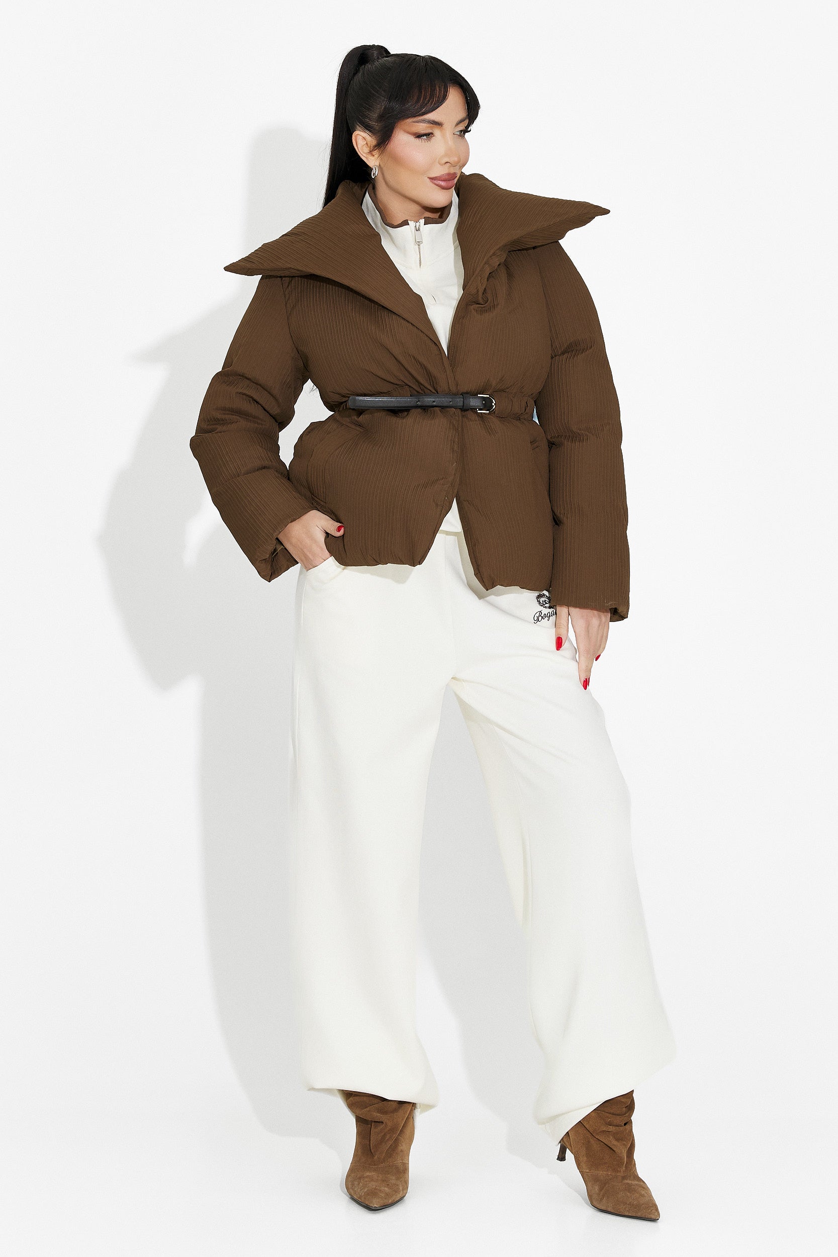 Дамско ежедневно яке кафяво Kenyra Bogas