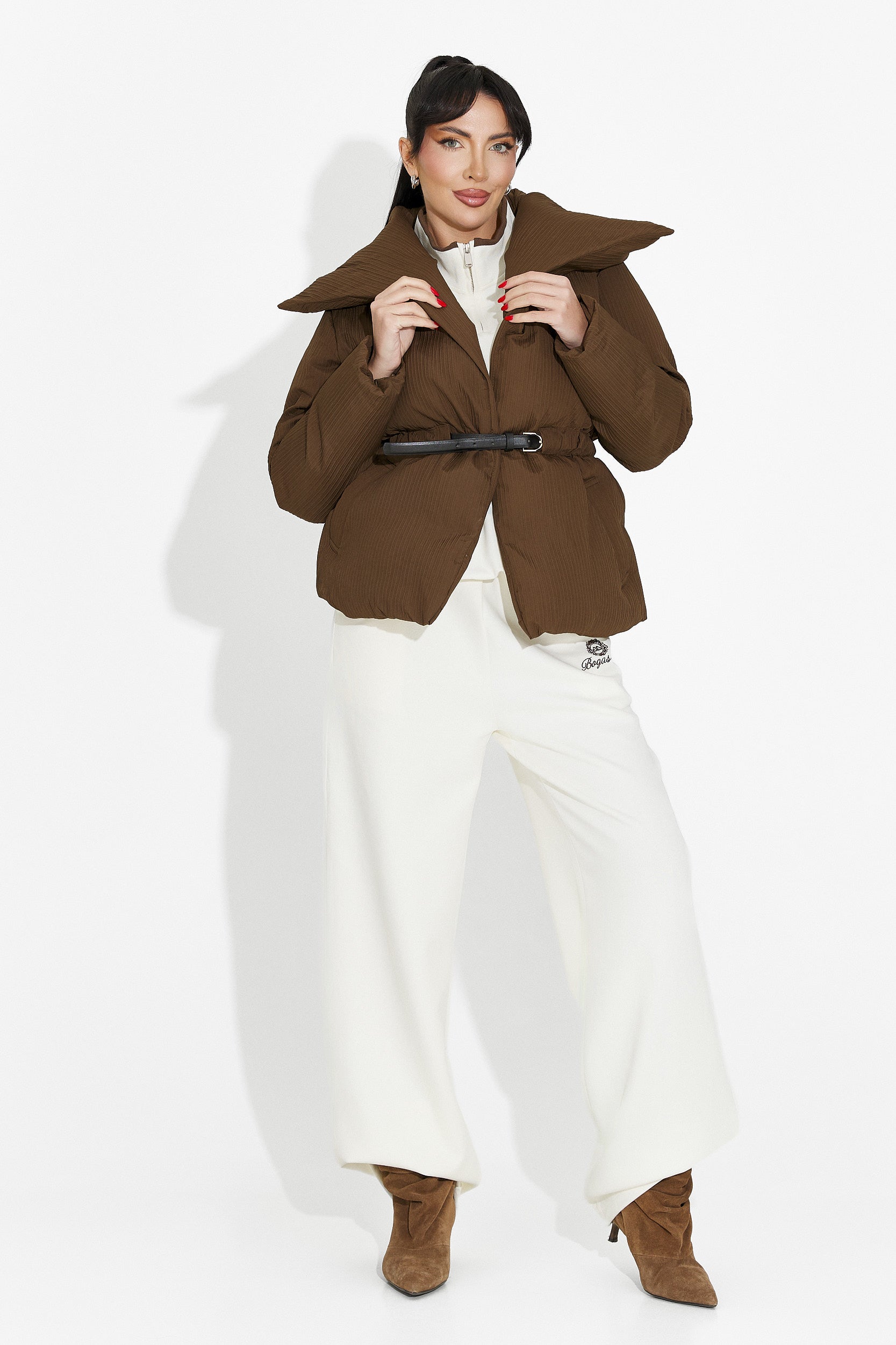 Дамско ежедневно яке кафяво Kenyra Bogas