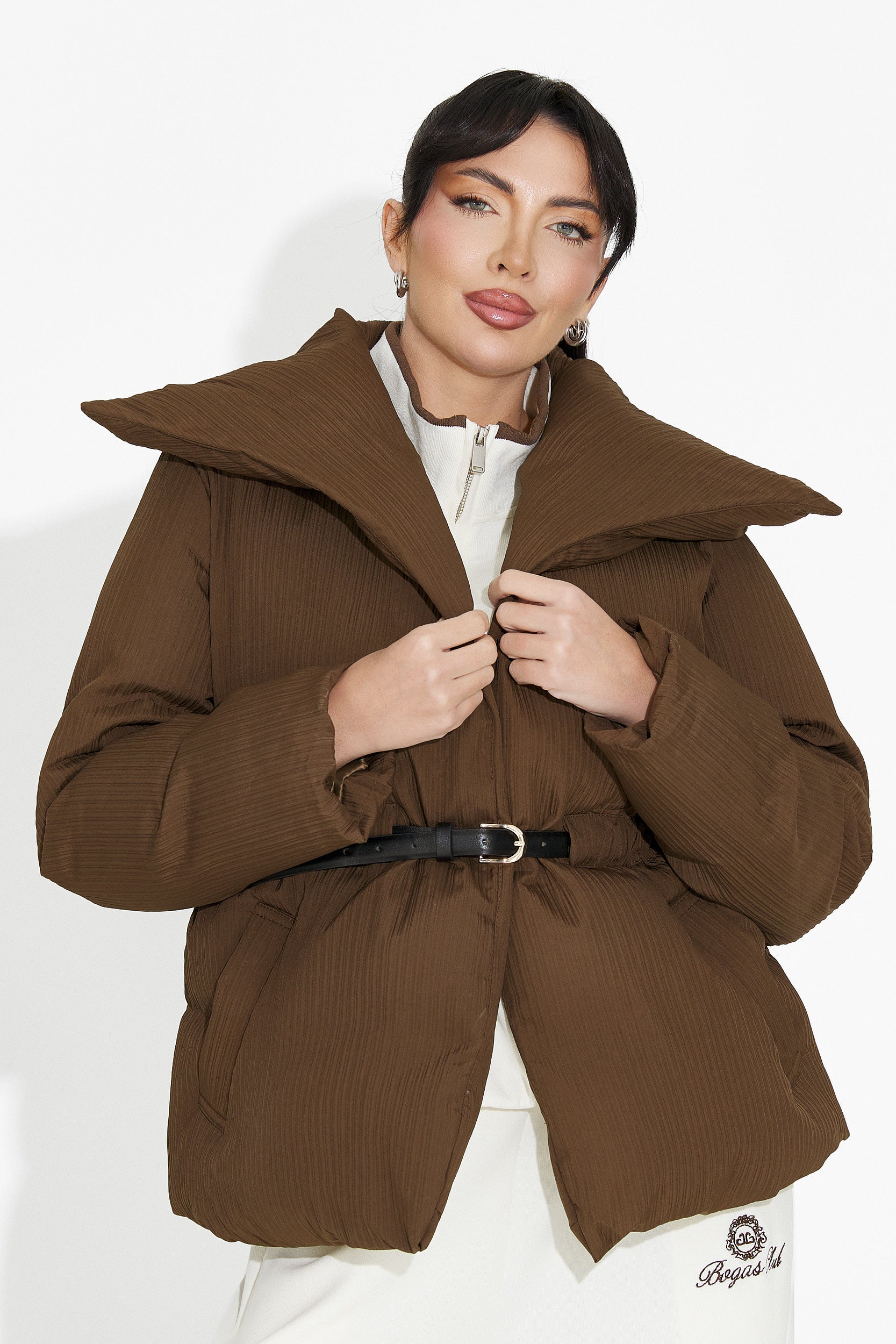 Дамско ежедневно яке кафяво Kenyra Bogas