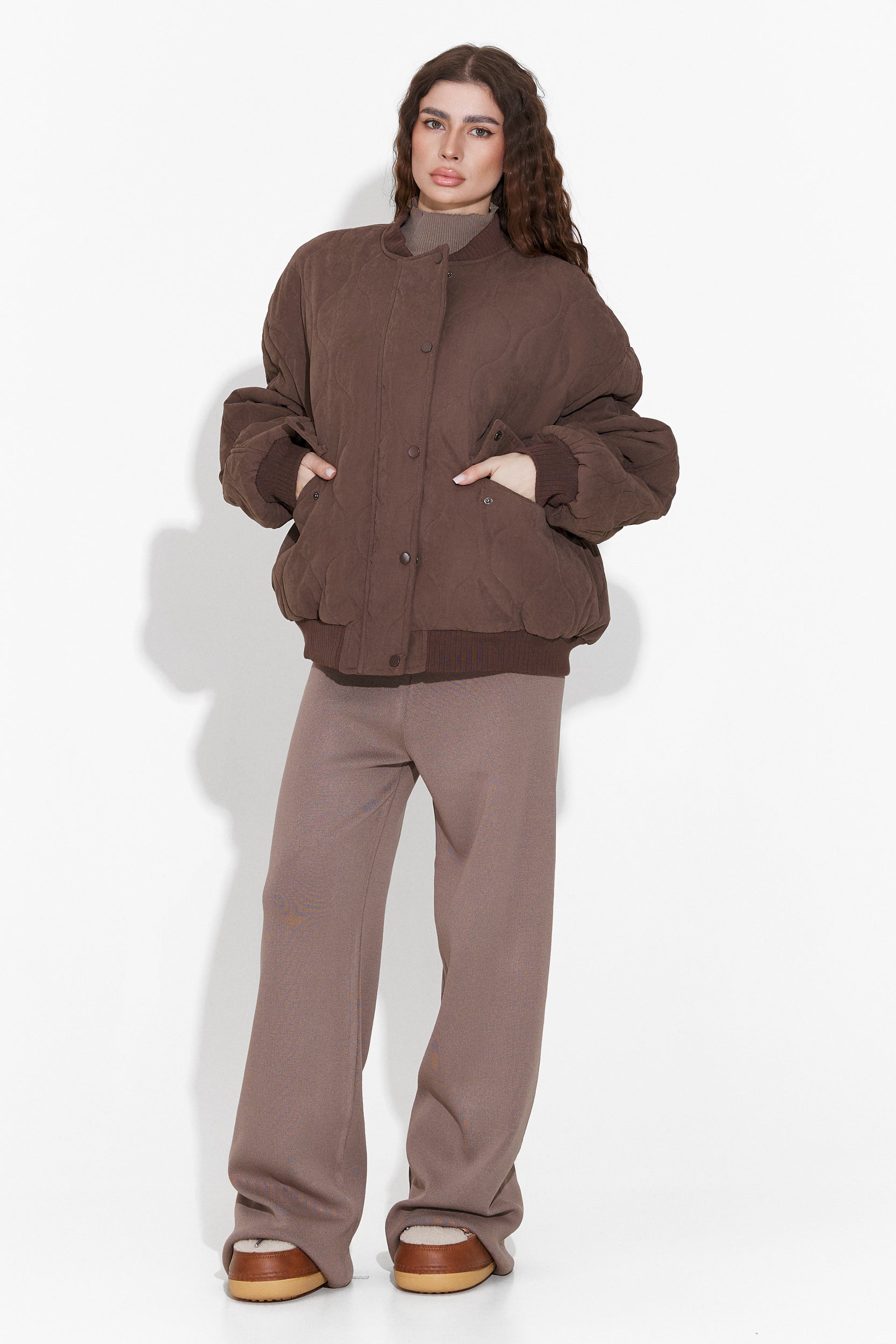 Кафяво дамско спортно яке Winfrey Bogas