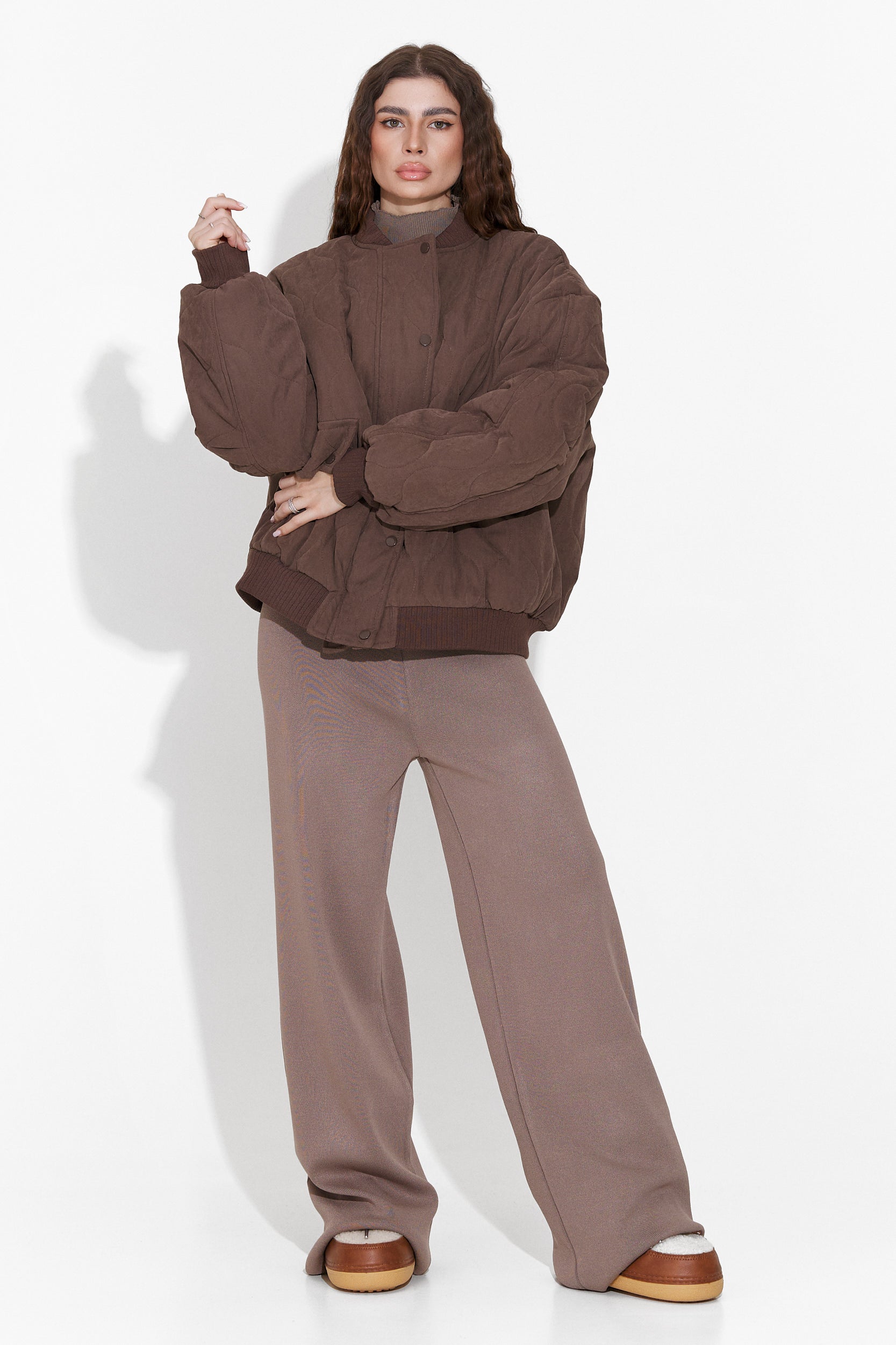 Кафяво дамско спортно яке Winfrey Bogas