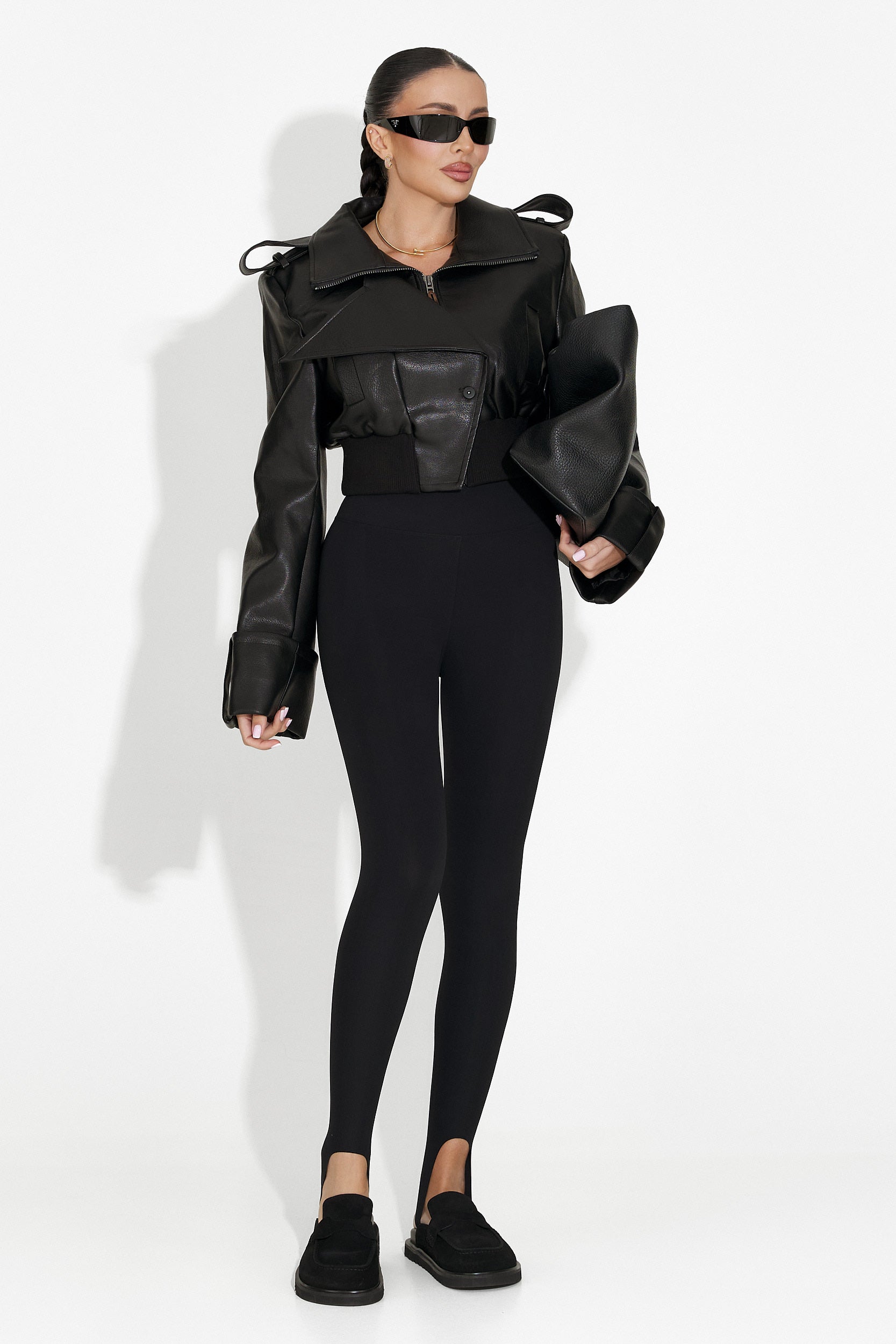 Дамско кежуал яке в черно Norielis Bogas