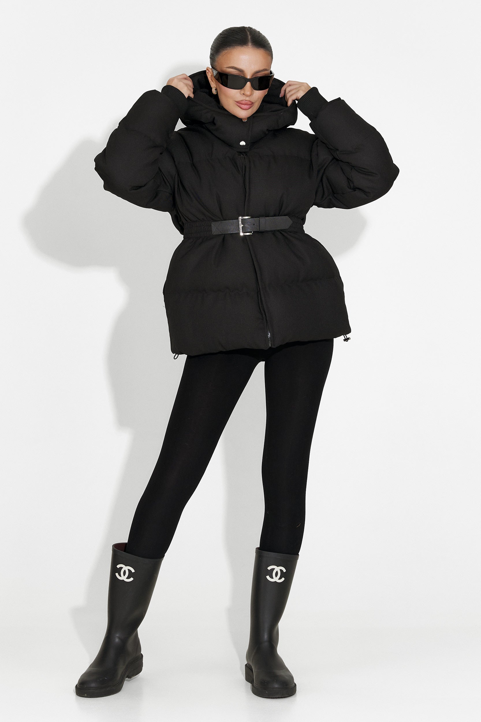 Дамско кежуал черно яке Savrina Bogas