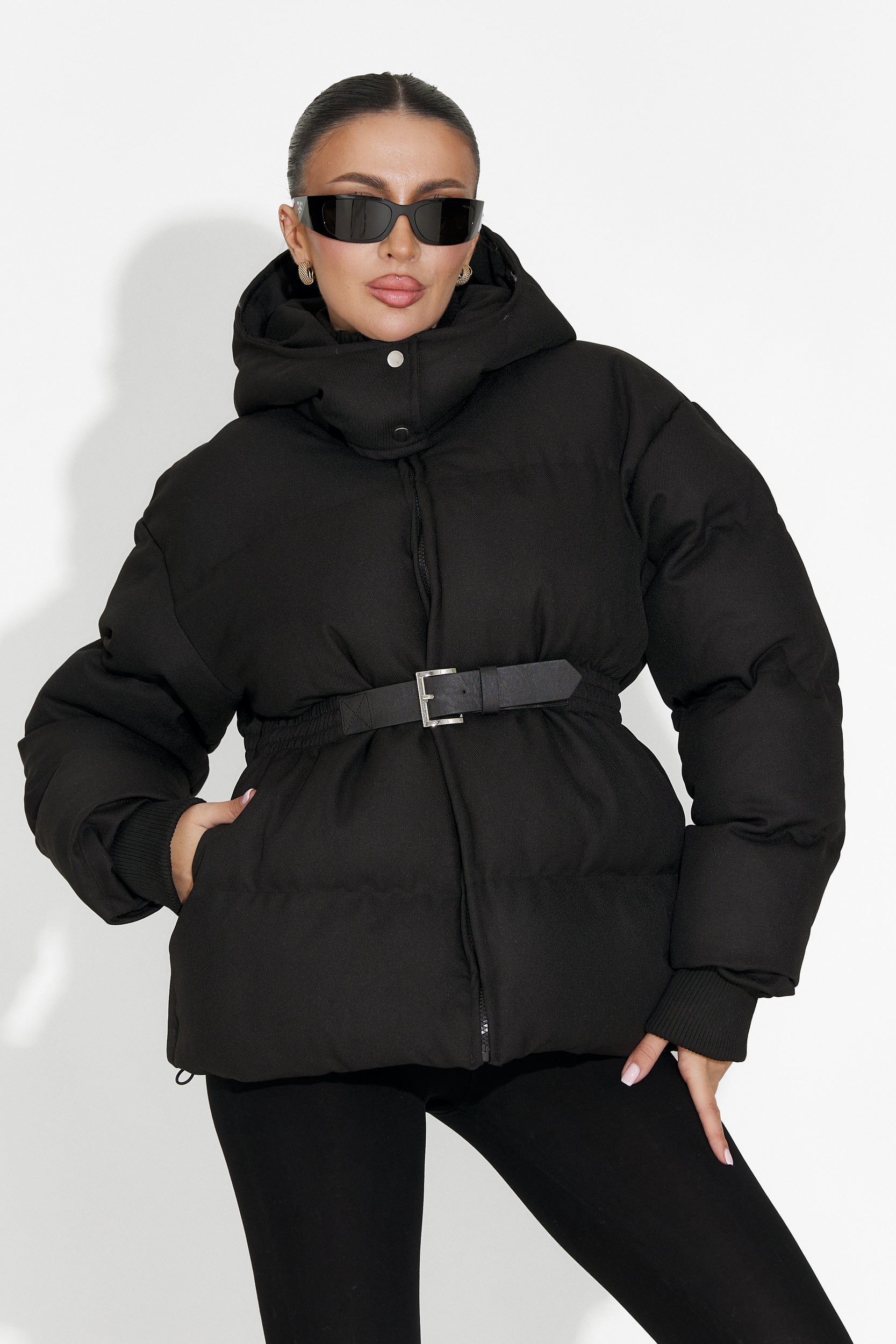 Дамско кежуал черно яке Savrina Bogas