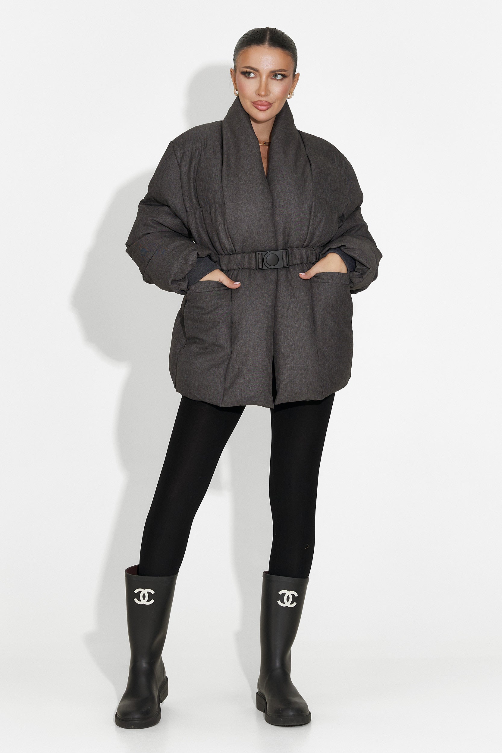 Сиво дамско яке Kathea Bogas