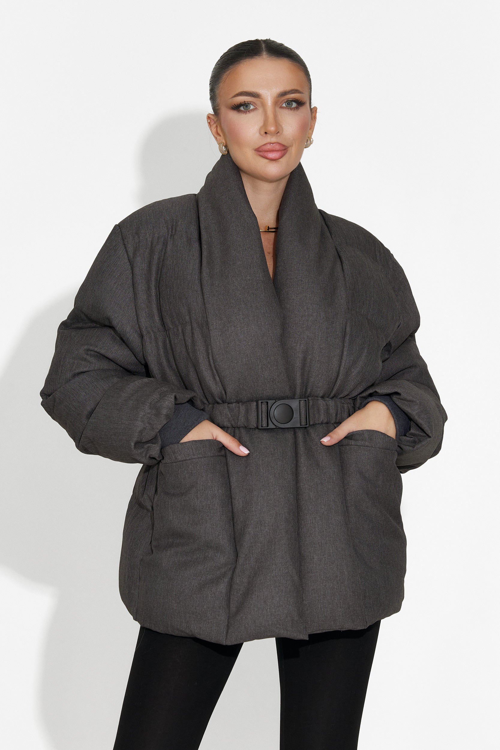 Сиво дамско яке Kathea Bogas