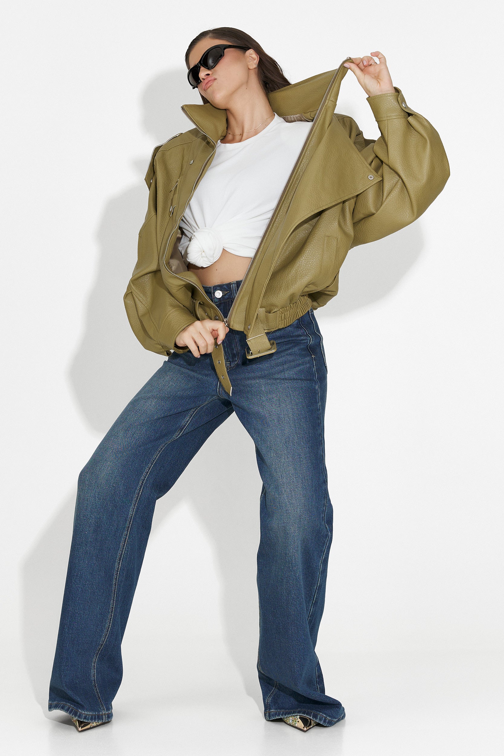 Дамско яке каки Softina Bogas