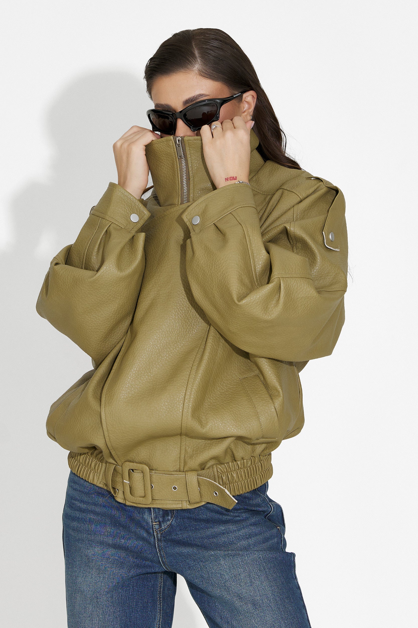 Дамско яке каки Softina Bogas