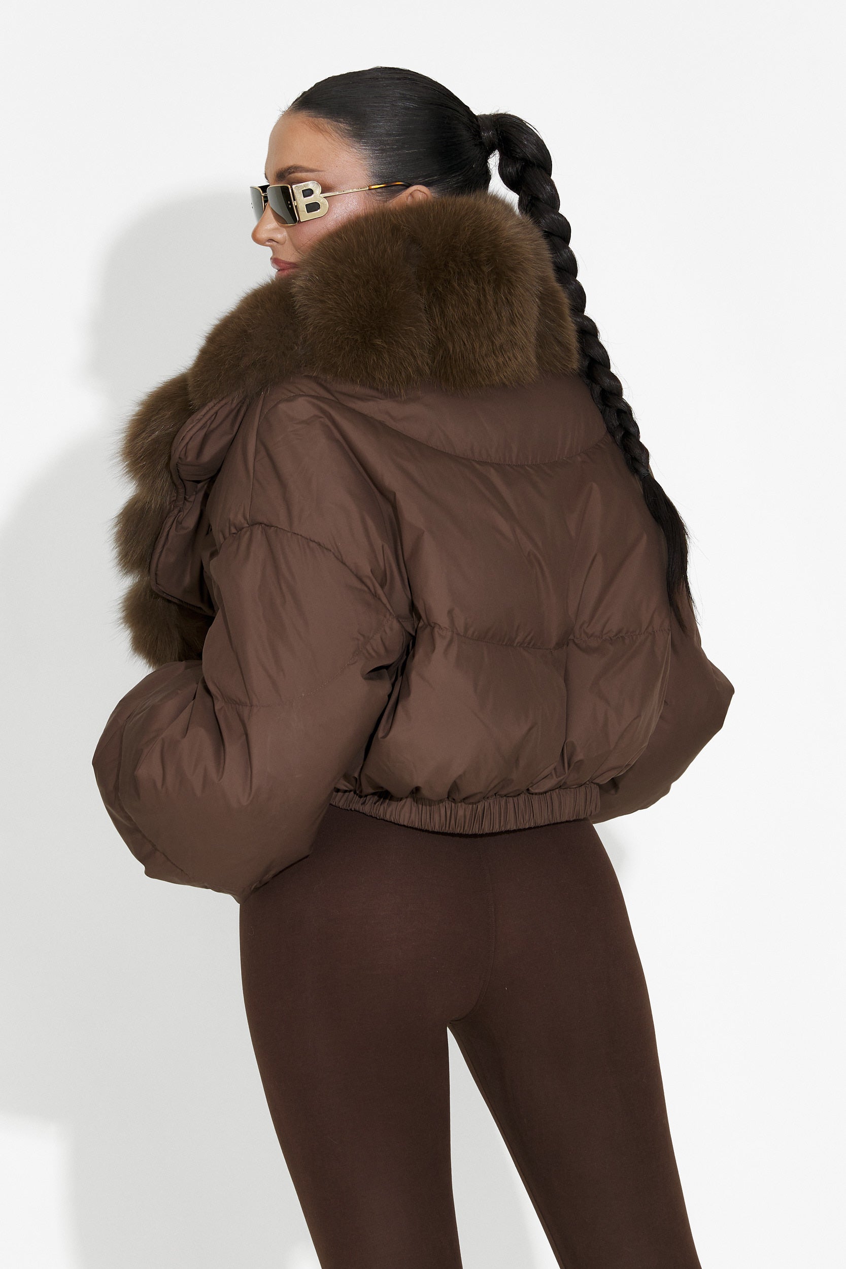 Дамско кафяво яке Selvoria Bogas