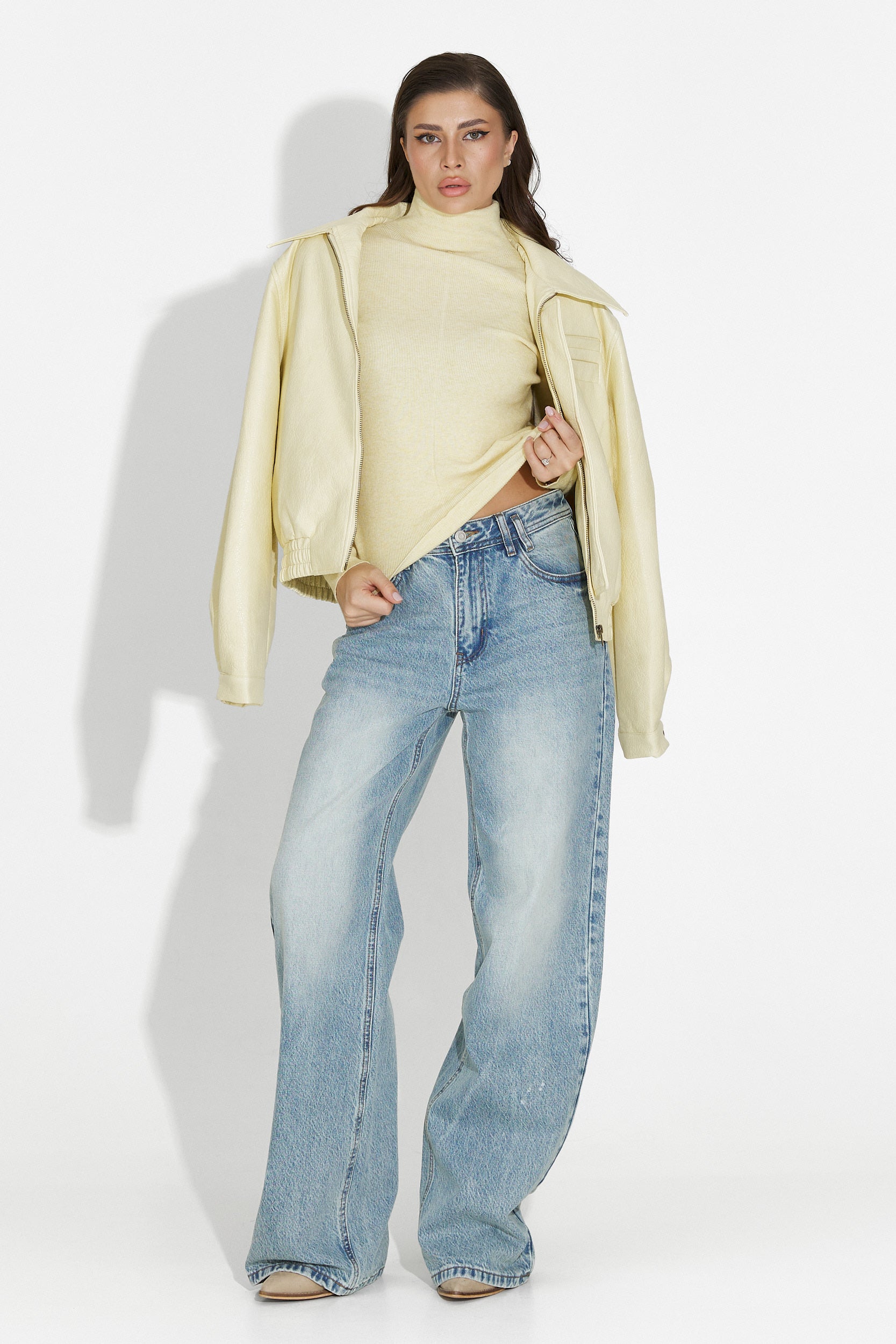 Жълта дамска кежуал блуза Invera Bogas