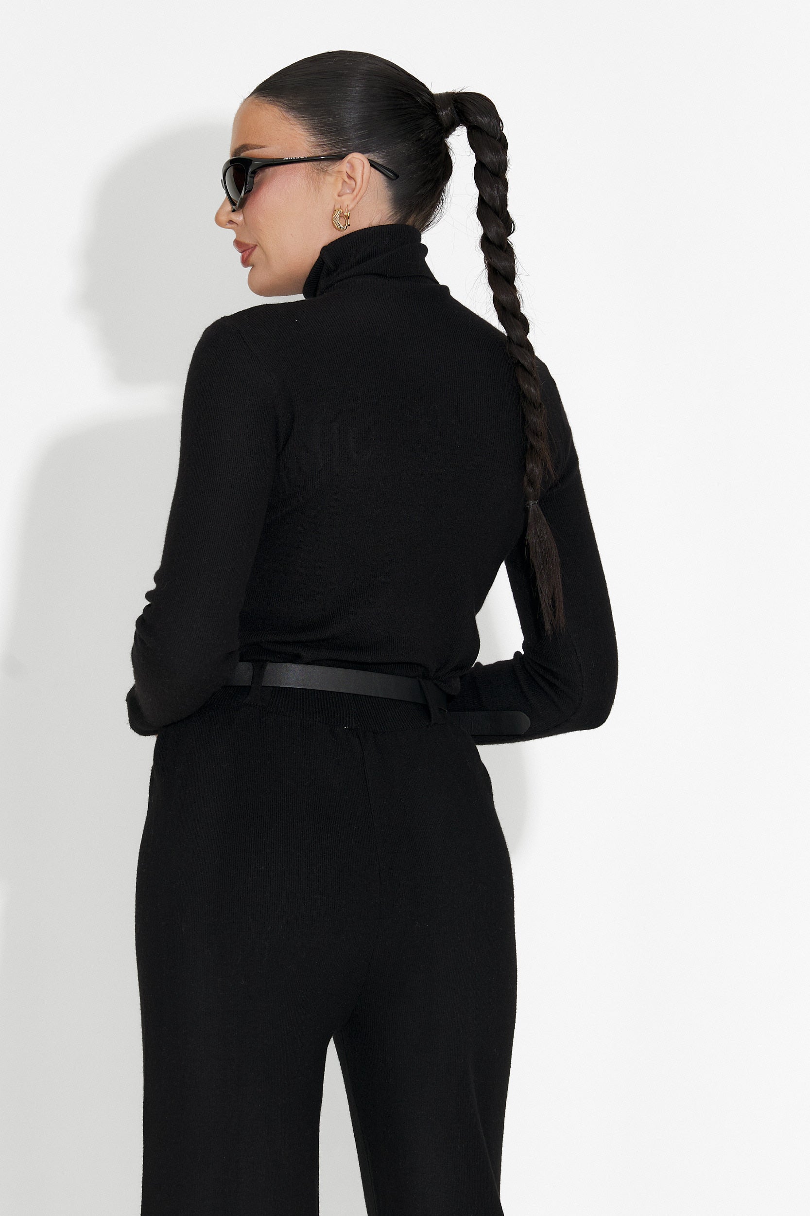 Черна дамска ежедневна блуза Invera Bogas