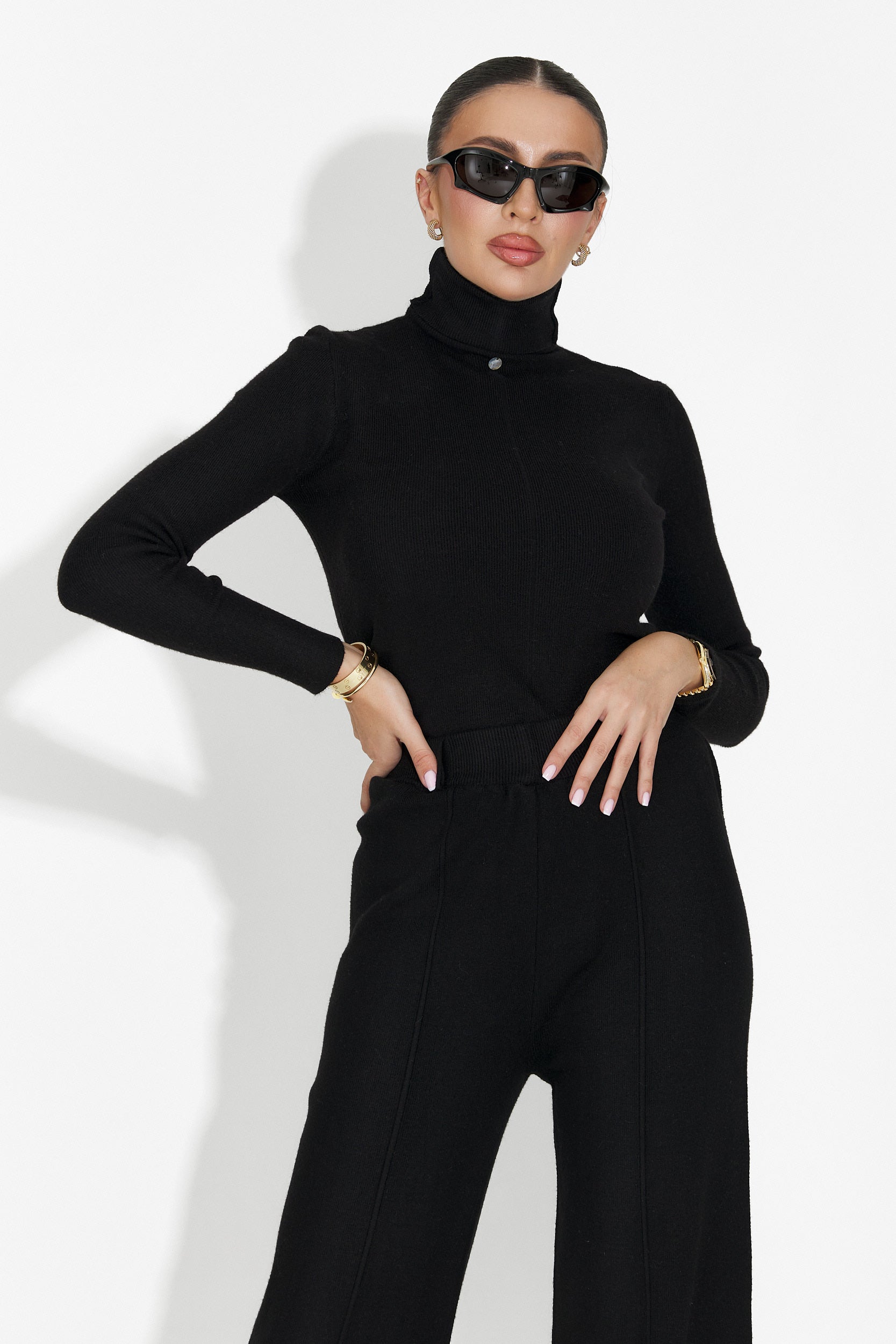 Черна дамска ежедневна блуза Invera Bogas