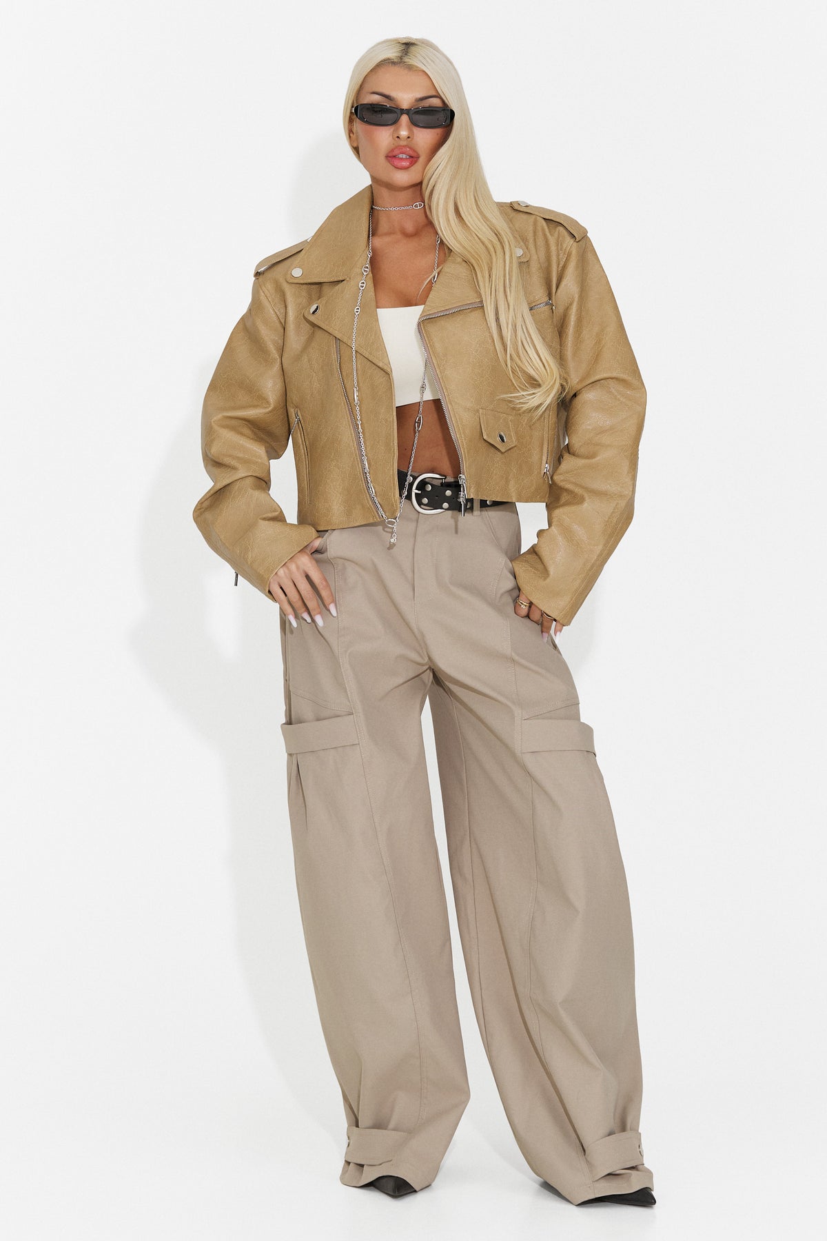 Jacheta casual bej Glimyra Bogas