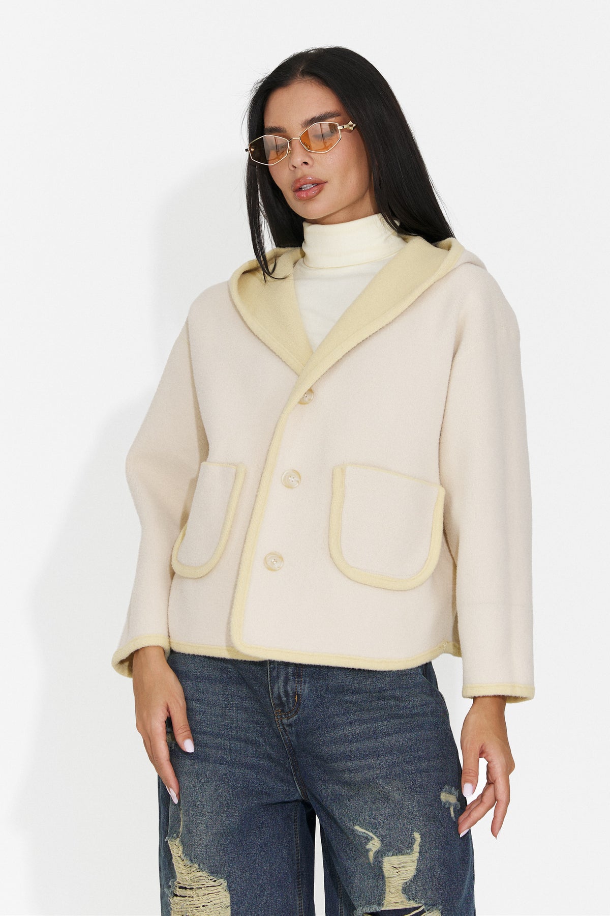 Jacheta casual galbena Ratvesia Bogas