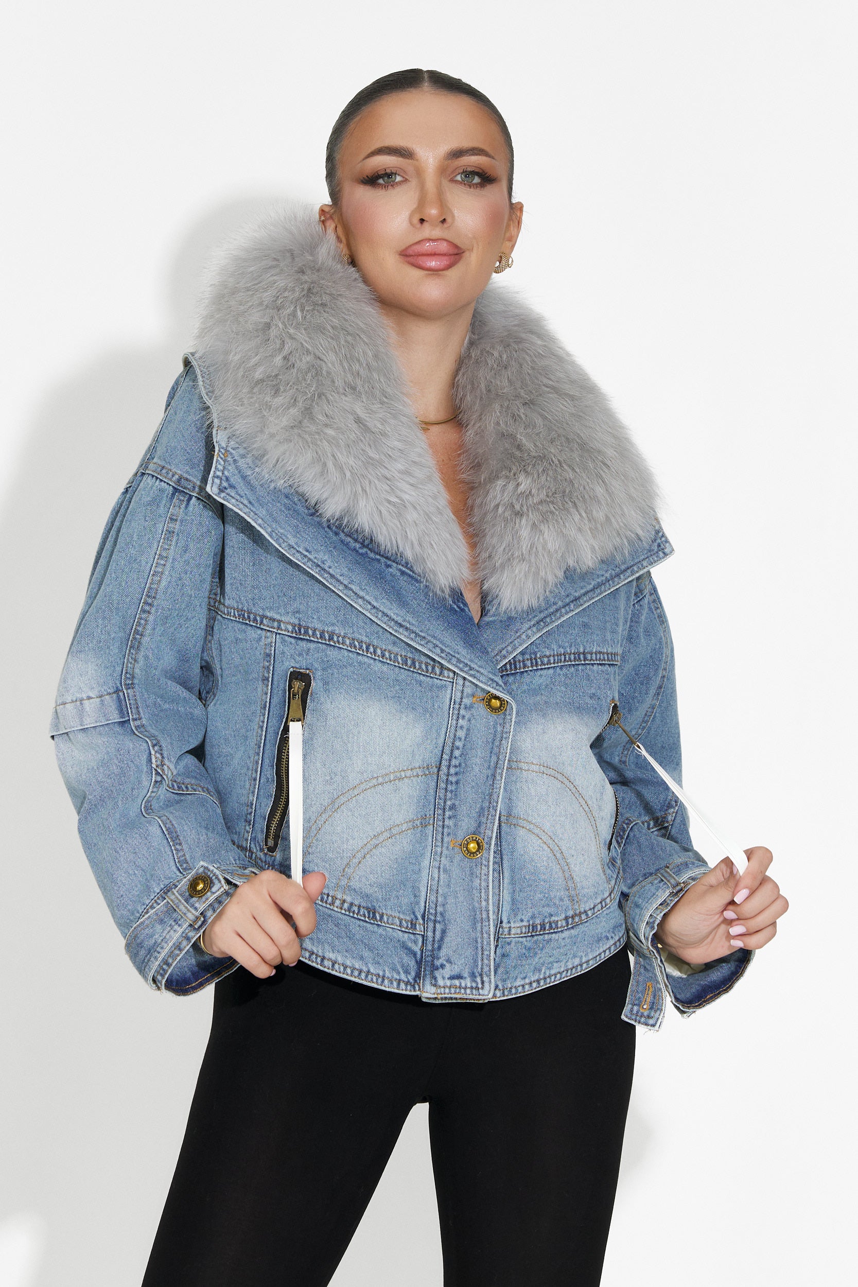 Дамско сако в синьо Tarnia Bogas