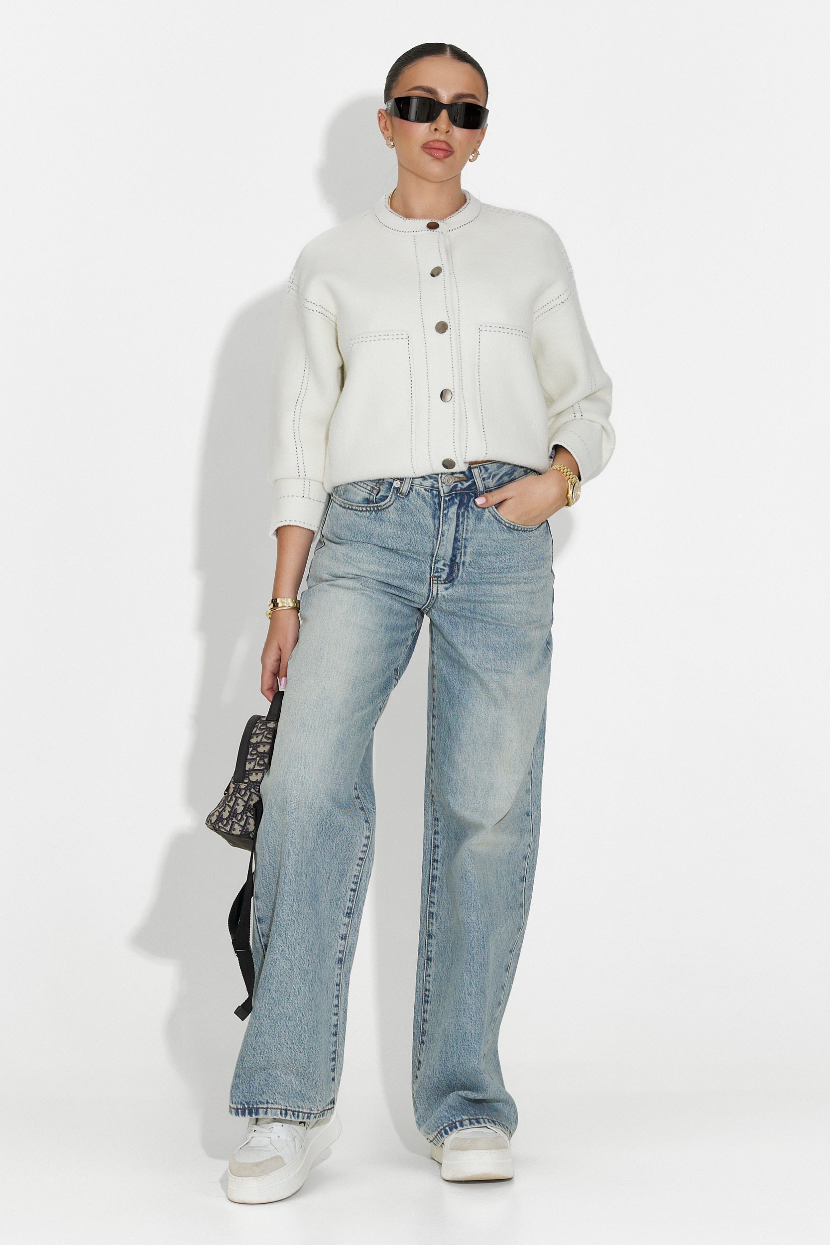 Ежедневна дамска бяла яке Emalin Bogas