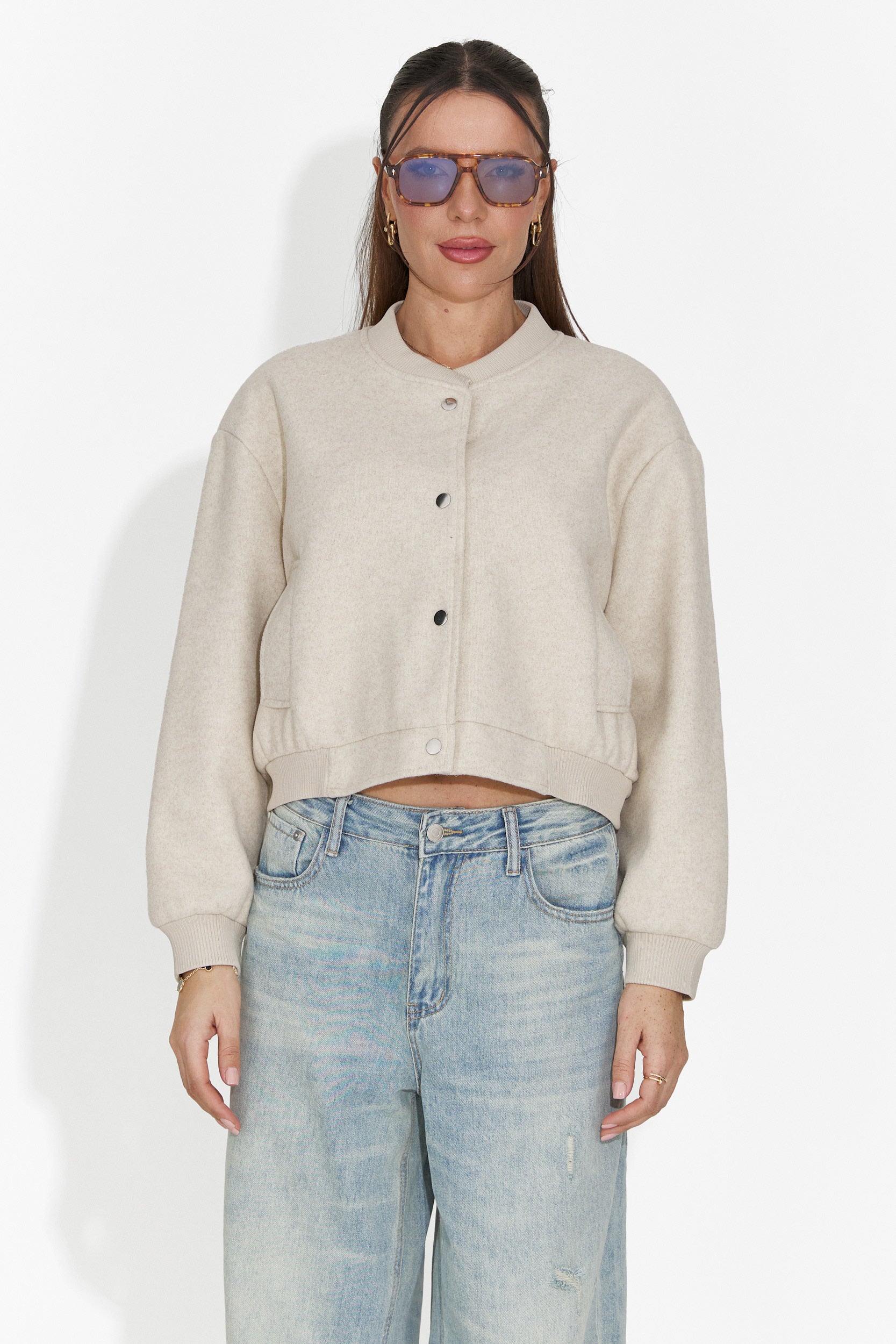 Дамско ежедневно яке бежово Gineta Bogas