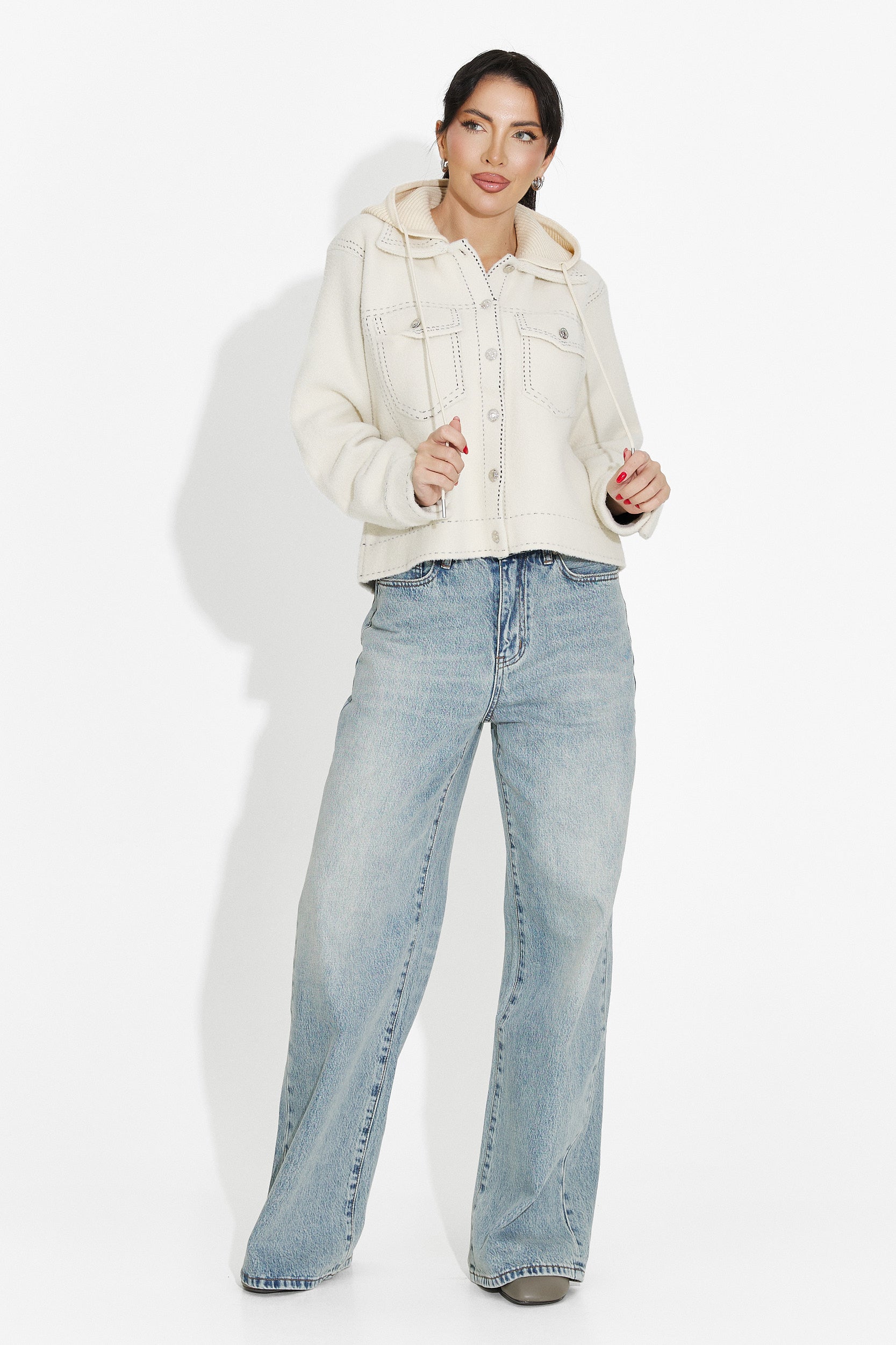 Дамско ежедневно яке бежово Mirtha Bogas