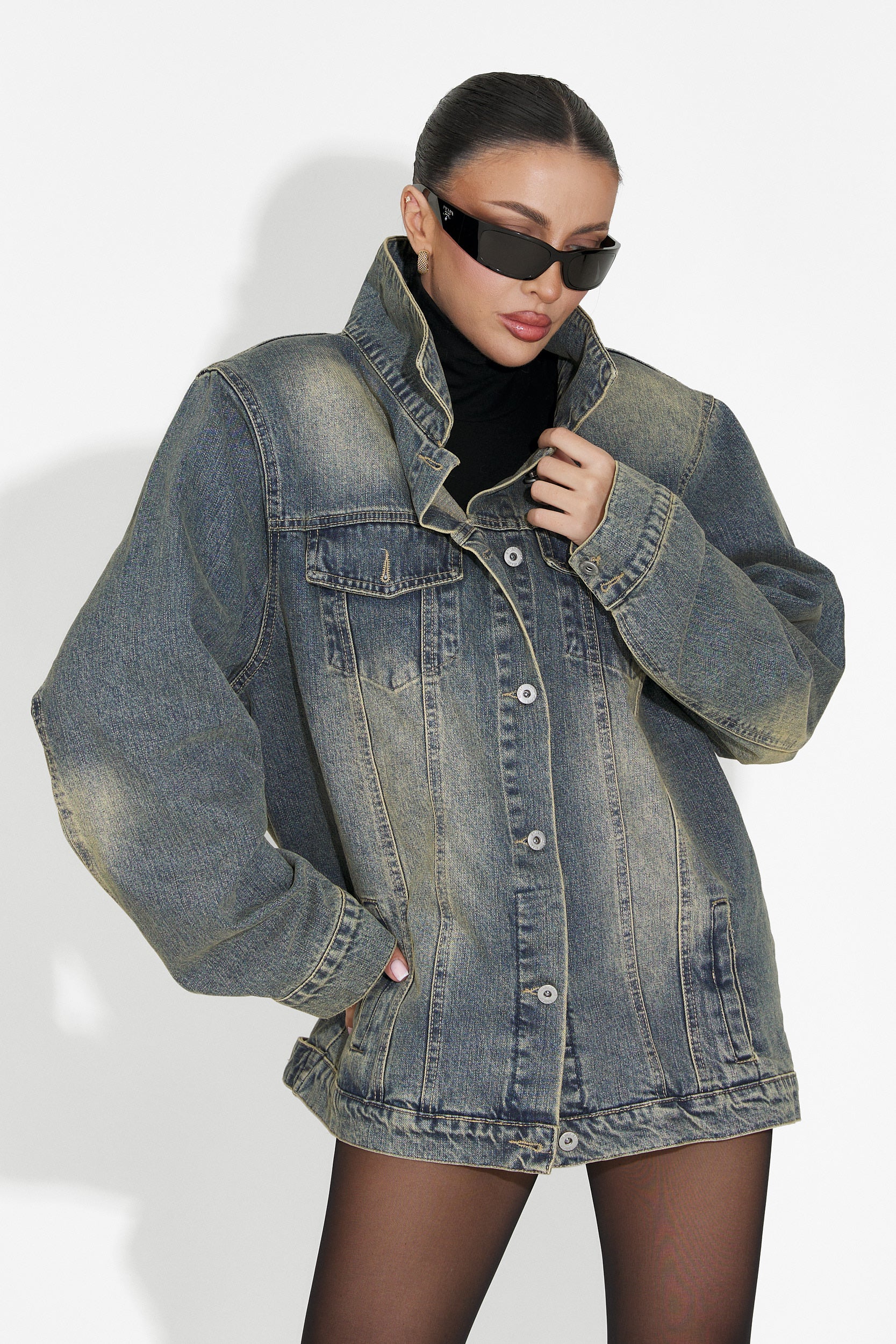 Дамско кежуал яке в синьо Hazelia Bogas