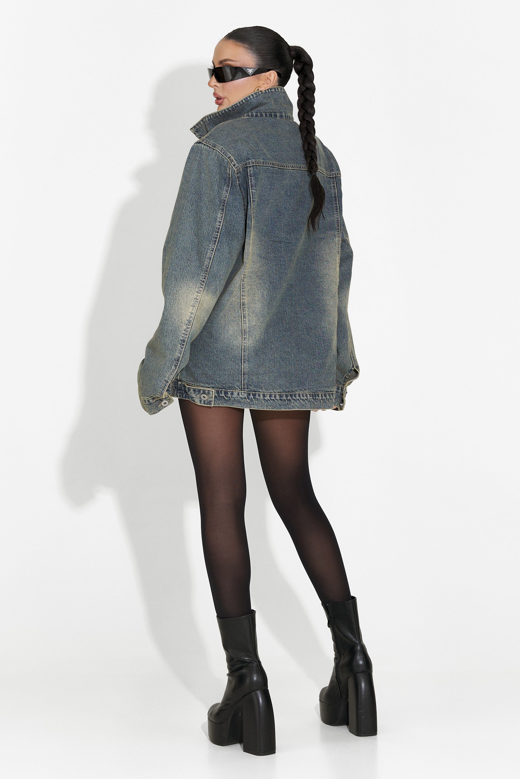 Дамско кежуал яке в синьо Hazelia Bogas