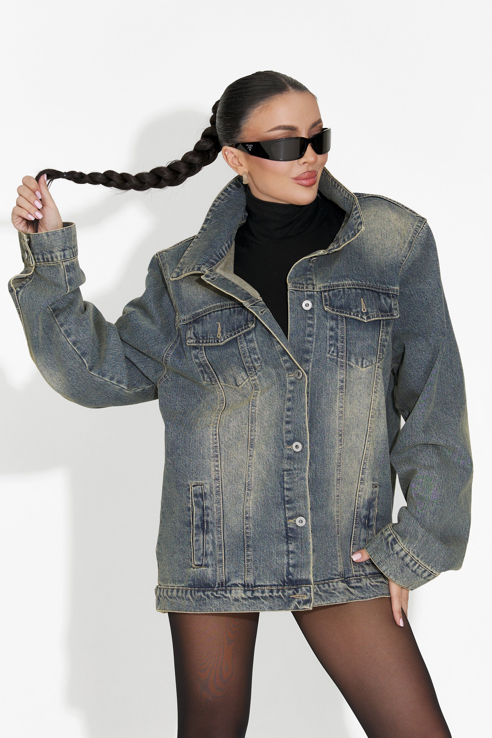 Дамско кежуал яке в синьо Hazelia Bogas